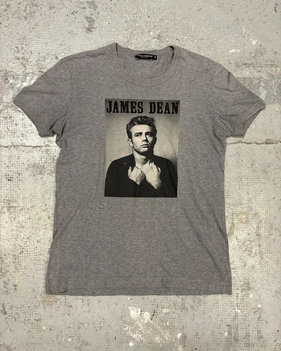 Designer × Dolce & Gabbana × Vintage Dolce & Gabbana James Dean Grey T-Shirt Size US S / EU 44-46 / 1 - 1 Thumbnail