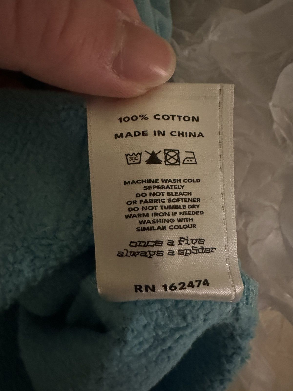 Sp5der Sp5der OG Web V2 Spray Hoodie Light Blue Size US L / EU 52-54 / 3 - 6 Thumbnail