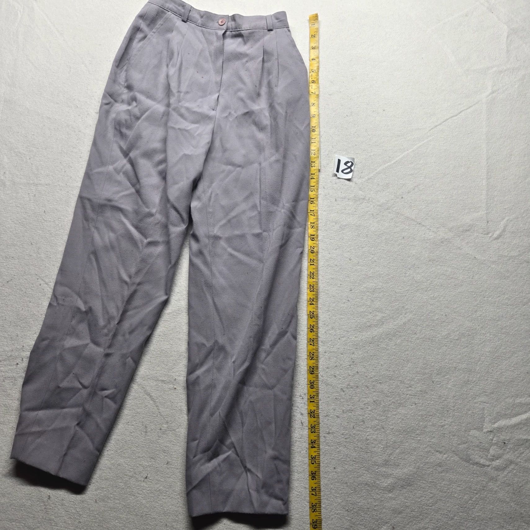 Vintage Catrina Pants Solid Gray Adult Women's Size 7 Belt Loops Women’s Gray Pants 7 Size 28" / US 6 / IT 42 - 7 Thumbnail