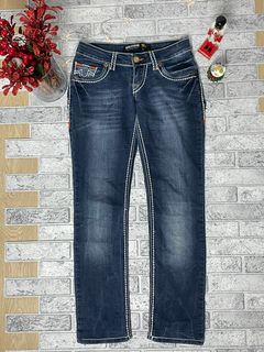 CHANEL Vintage Denim Pants Jeans 38 Authentic Women Used from Japan