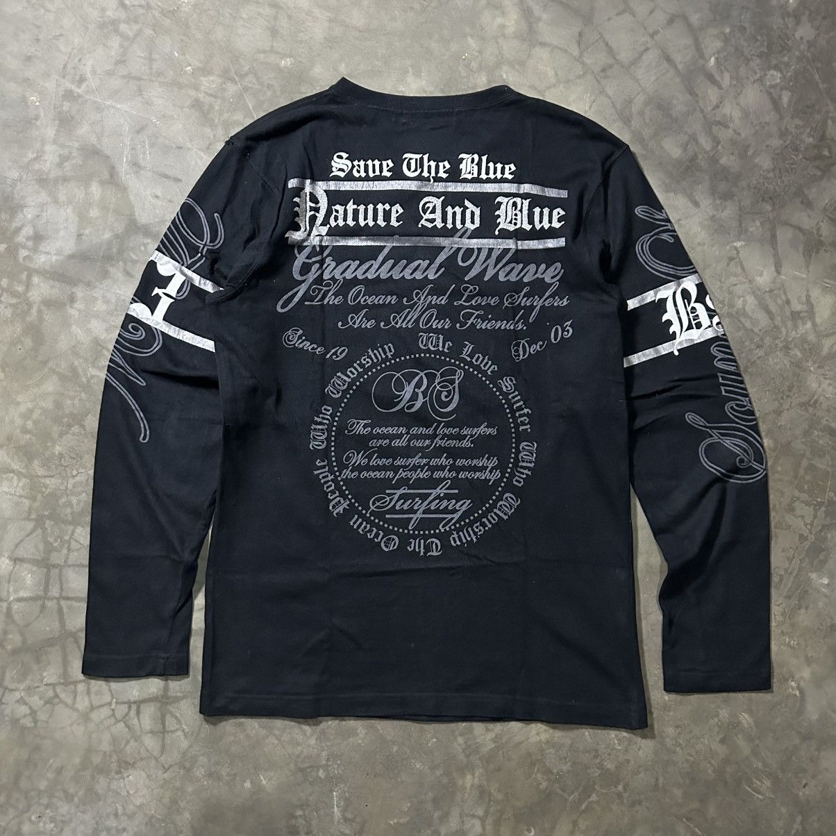 Japanese Brand JAPANESE Y2K GOTHIC POEM LONGSLEEVE BEACH SOUND Size US L / EU 52-54 / 3 - 2 Thumbnail