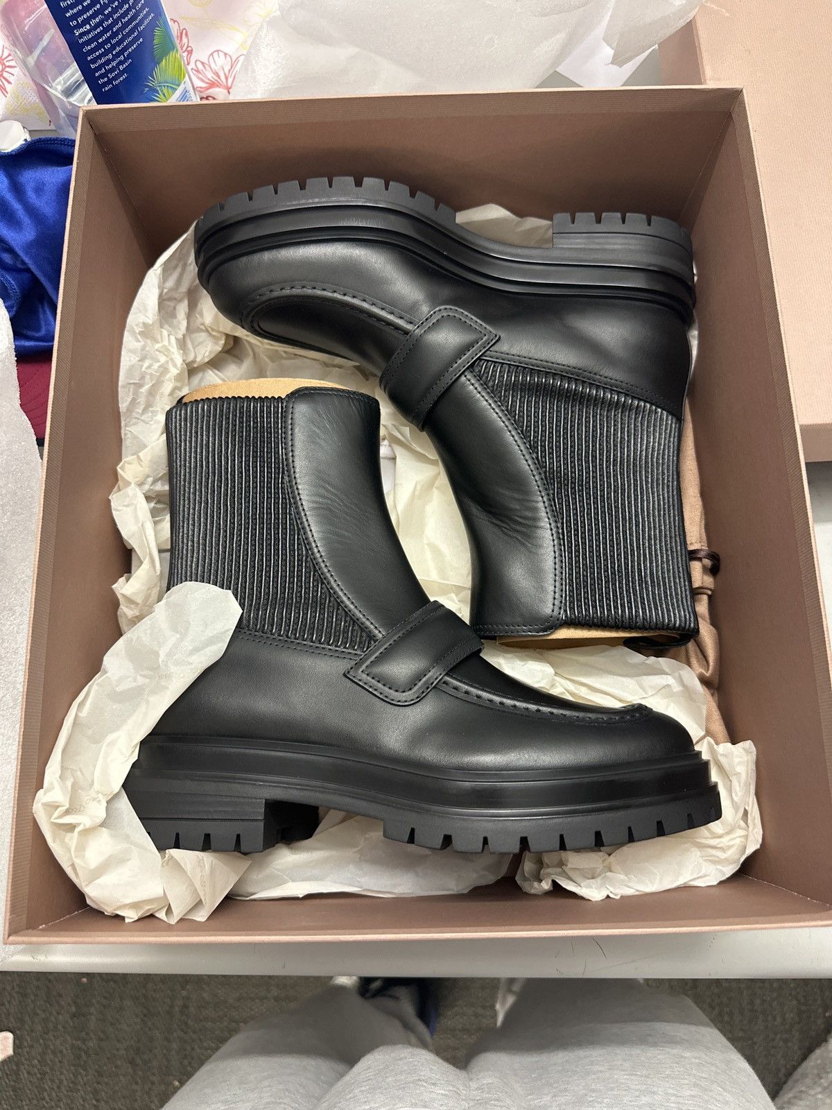 Gianvito Rossi GIANVITO ROSSI Black Leather Berck Boots, Size US 6 / IT 36 - 5 Thumbnail