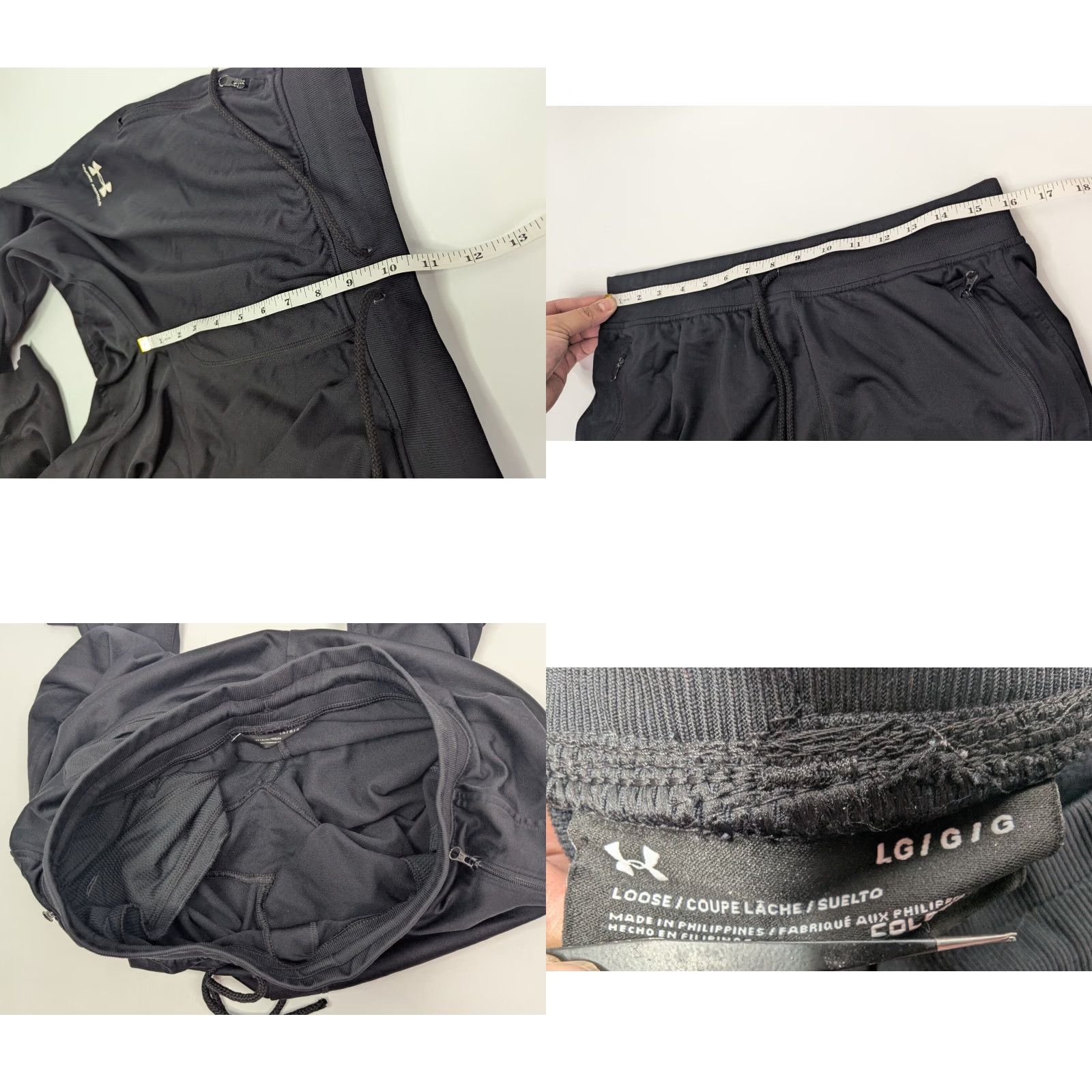 Under Armour Under Armour Joggers Pants Mens Large Black Sports Style Lounge Gym 1290261 Size US 33 - 8 Thumbnail