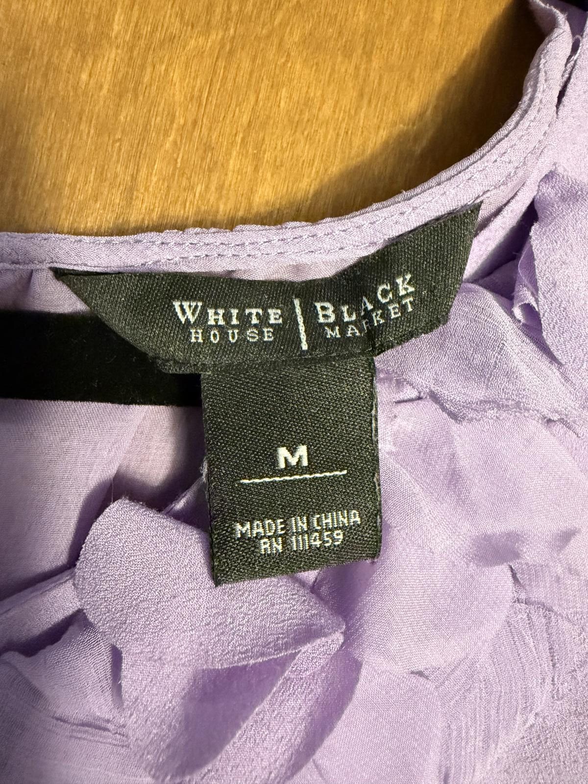 Other White House Black Market Lavender Ruffle Tank Top Medium Size M / US 6-8 / IT 42-44 - 2 Thumbnail