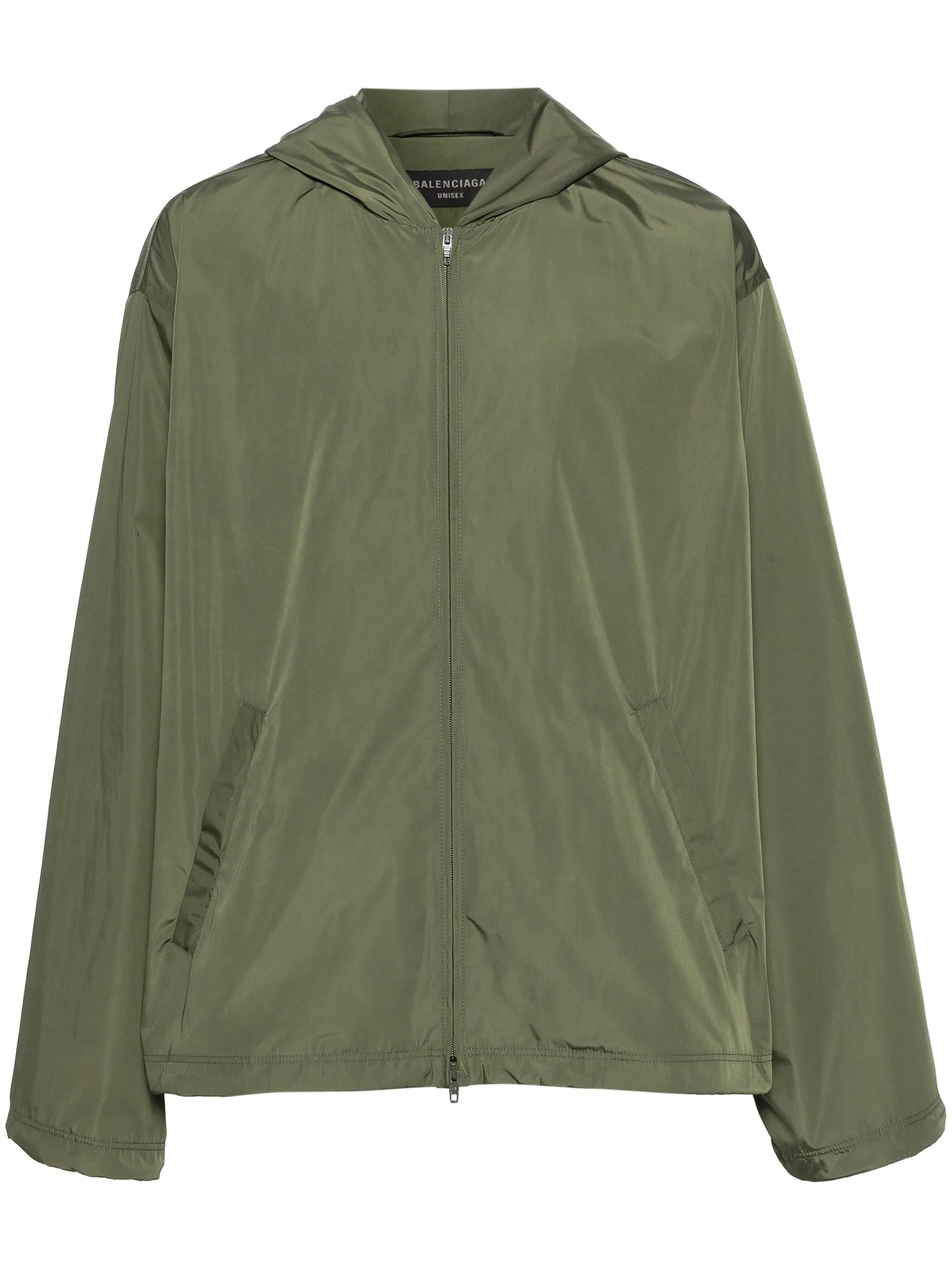 Balenciaga o1s1wg111225 DUP / Hooded Rain Jacket in Olive Green Size XL / US 12-14 / IT 48-50 - 1 Thumbnail