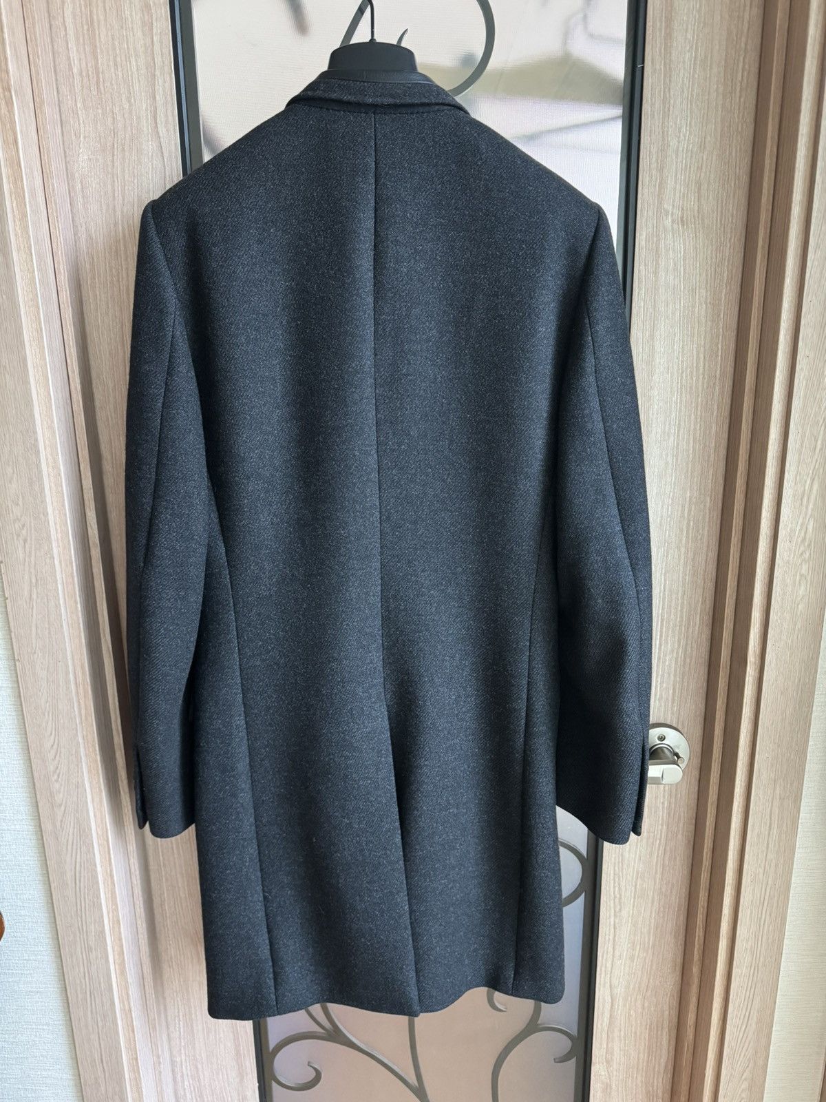 Dior × Hedi Slimane FW07 Dior Homme leather collar cashmere wool coat sz50 Size US M / EU 48-50 / 2 - 3 Thumbnail