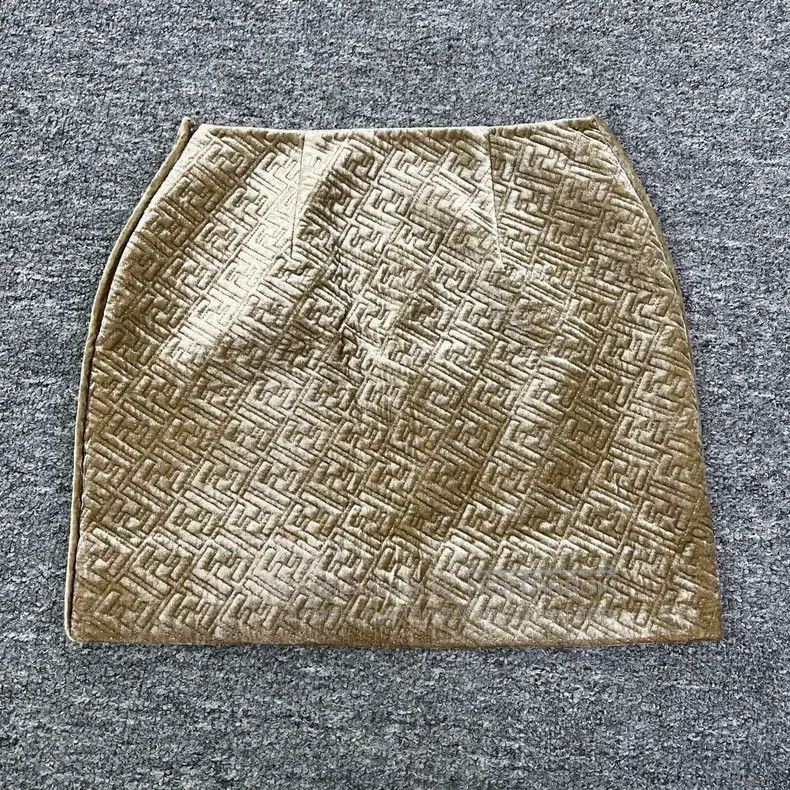 Fendi Fendi FF embossed full-logo velvet skirt Size 24" / US 00 / IT 34 - 1 Thumbnail