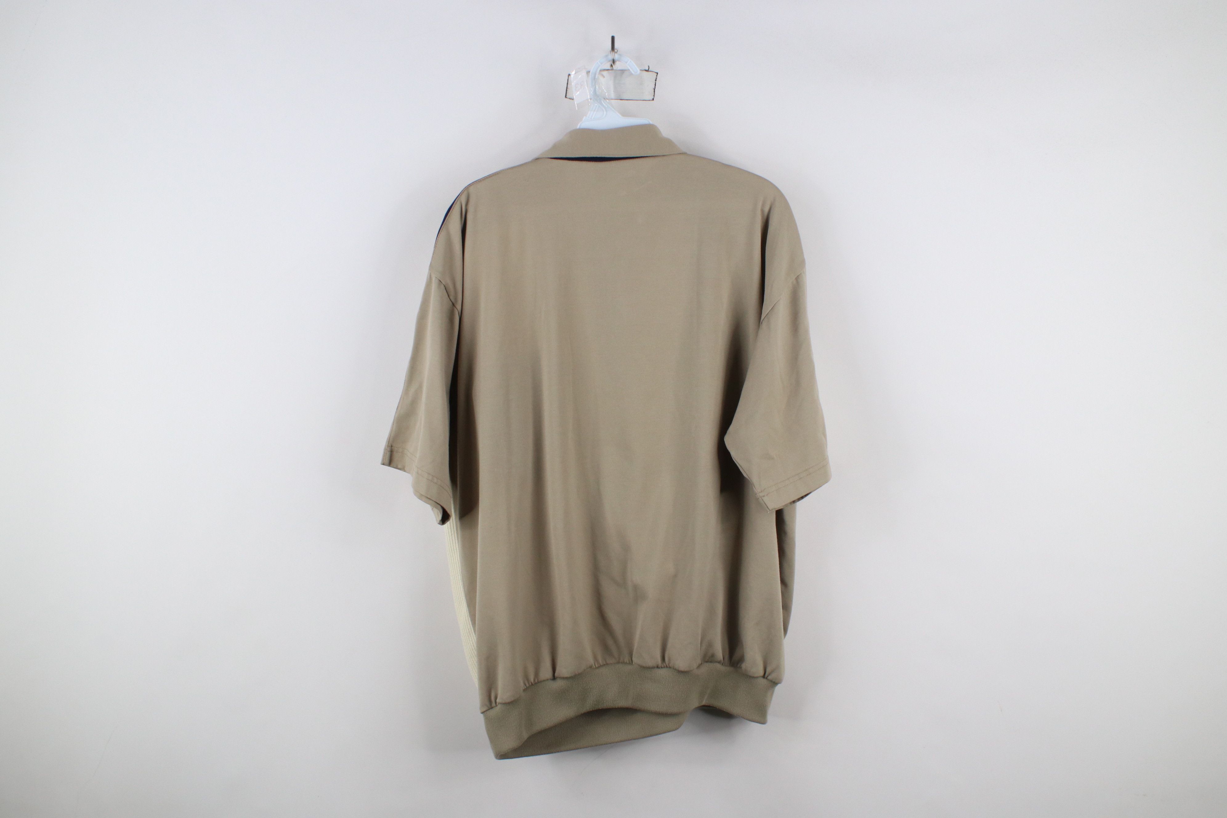 Vintage Vintage 90s Streetwear Block Ribbed Knit Pullover Polo Shirt Size US L / EU 52-54 / 3 - 8 Thumbnail