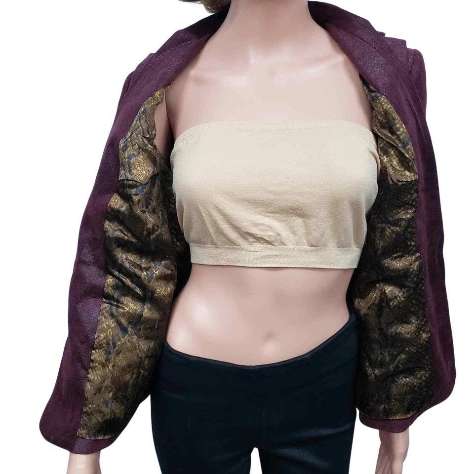 Other Rafaella Shimmer Blazer Jacket Ruched 6 Animal Print Lined Size S / US 4 / IT 40 - 10 Thumbnail