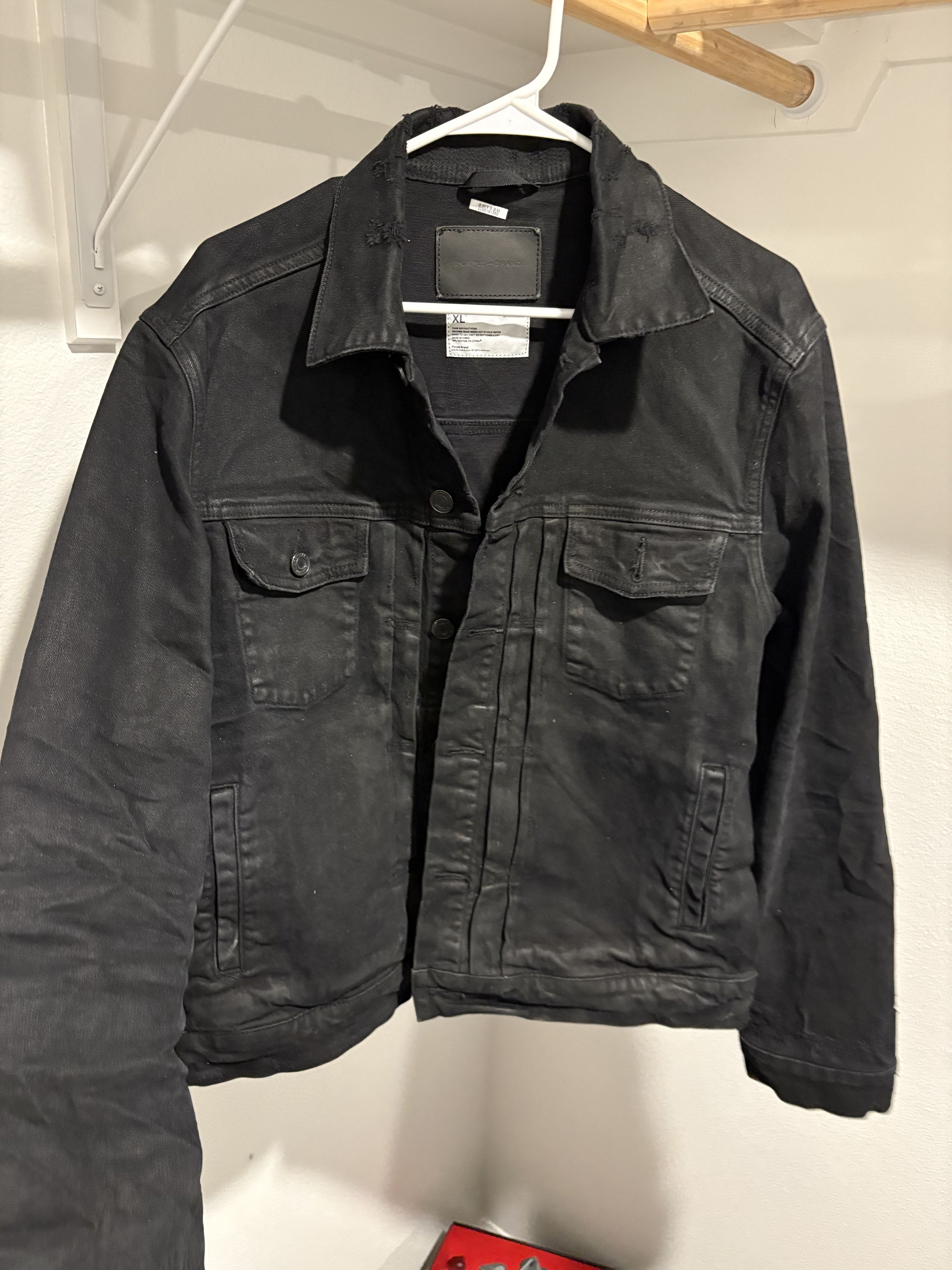 Purple Brand Purple Brand Demin Jacket Black Tar Size US XL / EU 56 / 4 - 1 Thumbnail