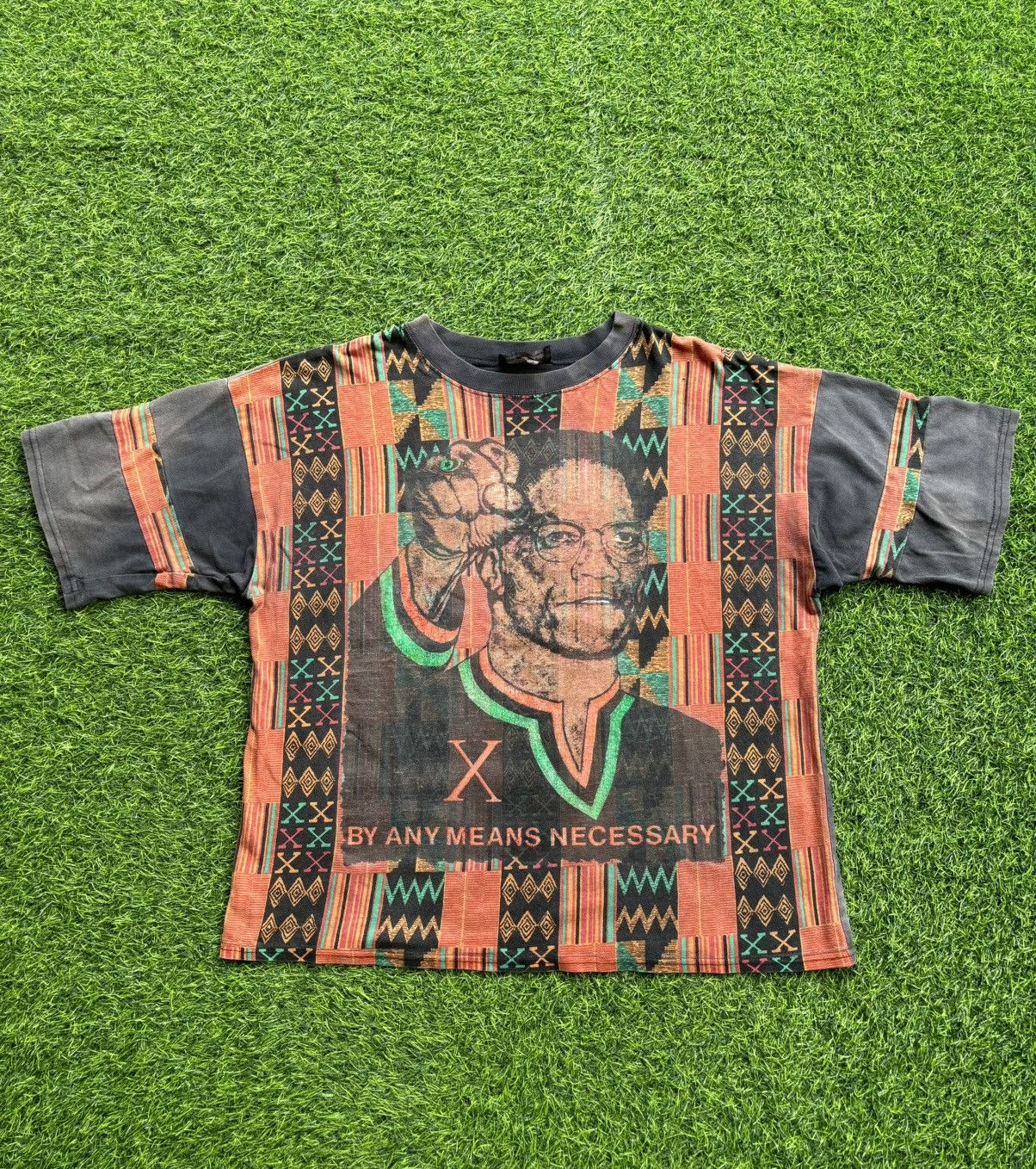 Band Tees Vintage 90's Malcom X by Any Means Necessary Aop Tshirt Size US L / EU 52-54 / 3 - 1 Thumbnail