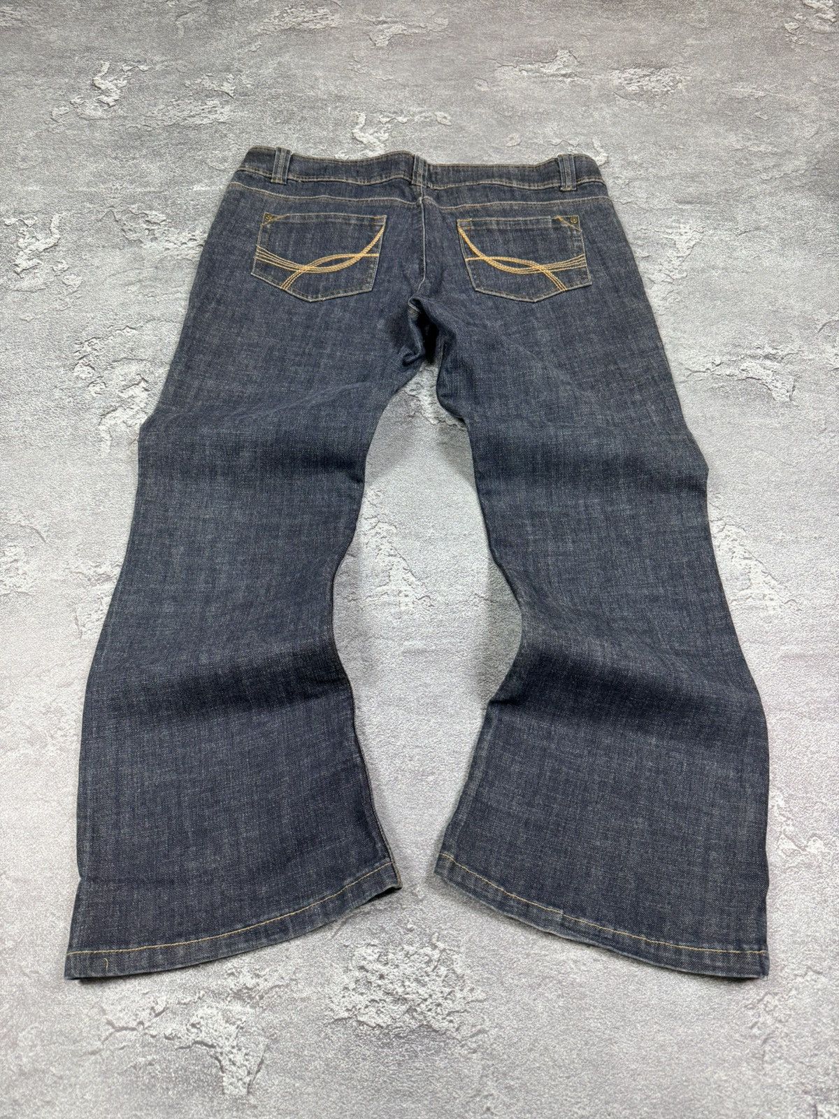 If Six Was Nine Y2K 2000s Shimmy Flare Bootcut Straight Washed Jeans Size 34 Size US 34 / EU 50 - 3 Thumbnail