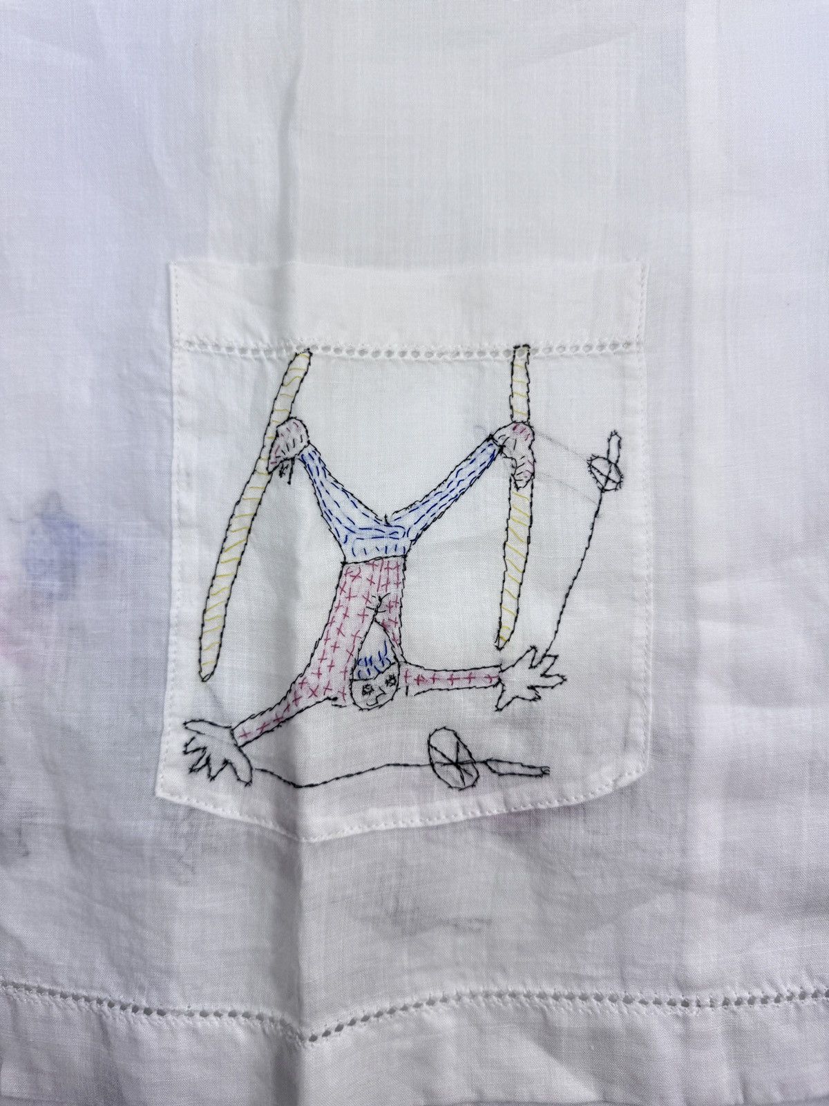Bode SKIERS LINEN SHIRT Size US L / EU 52-54 / 3 - 3 Thumbnail