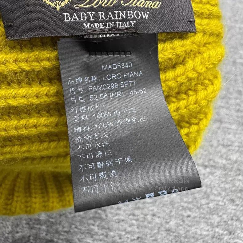 Loro Piana Loro Piana Fox Fur Accessory Cashmere Knit Hat Size ONE SIZE - 5 Thumbnail