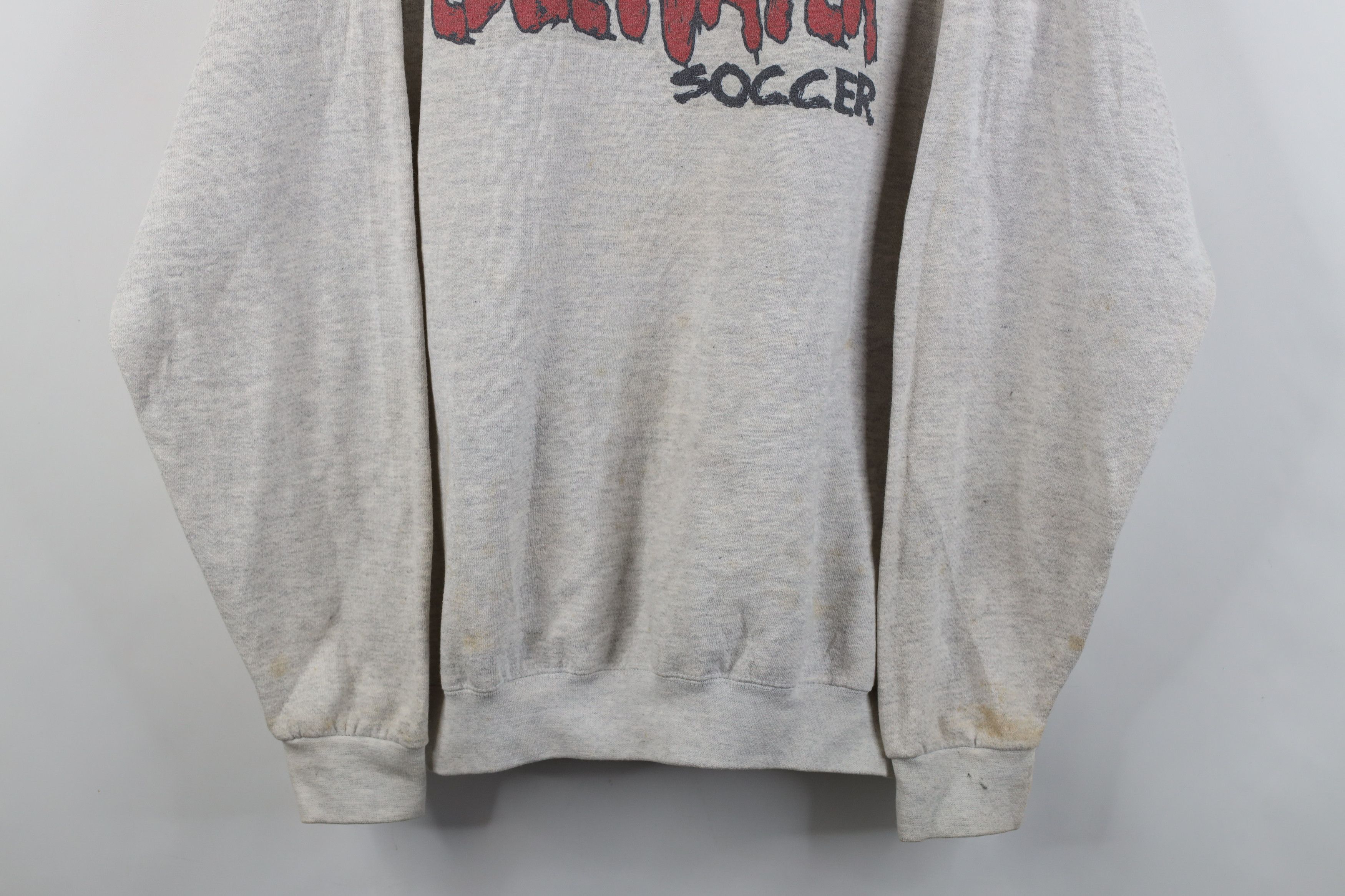Vintage Vintage 90s Edgewater Soccer Crewneck Sweatshirt Gray USA Size US XL / EU 56 / 4 - 3 Thumbnail
