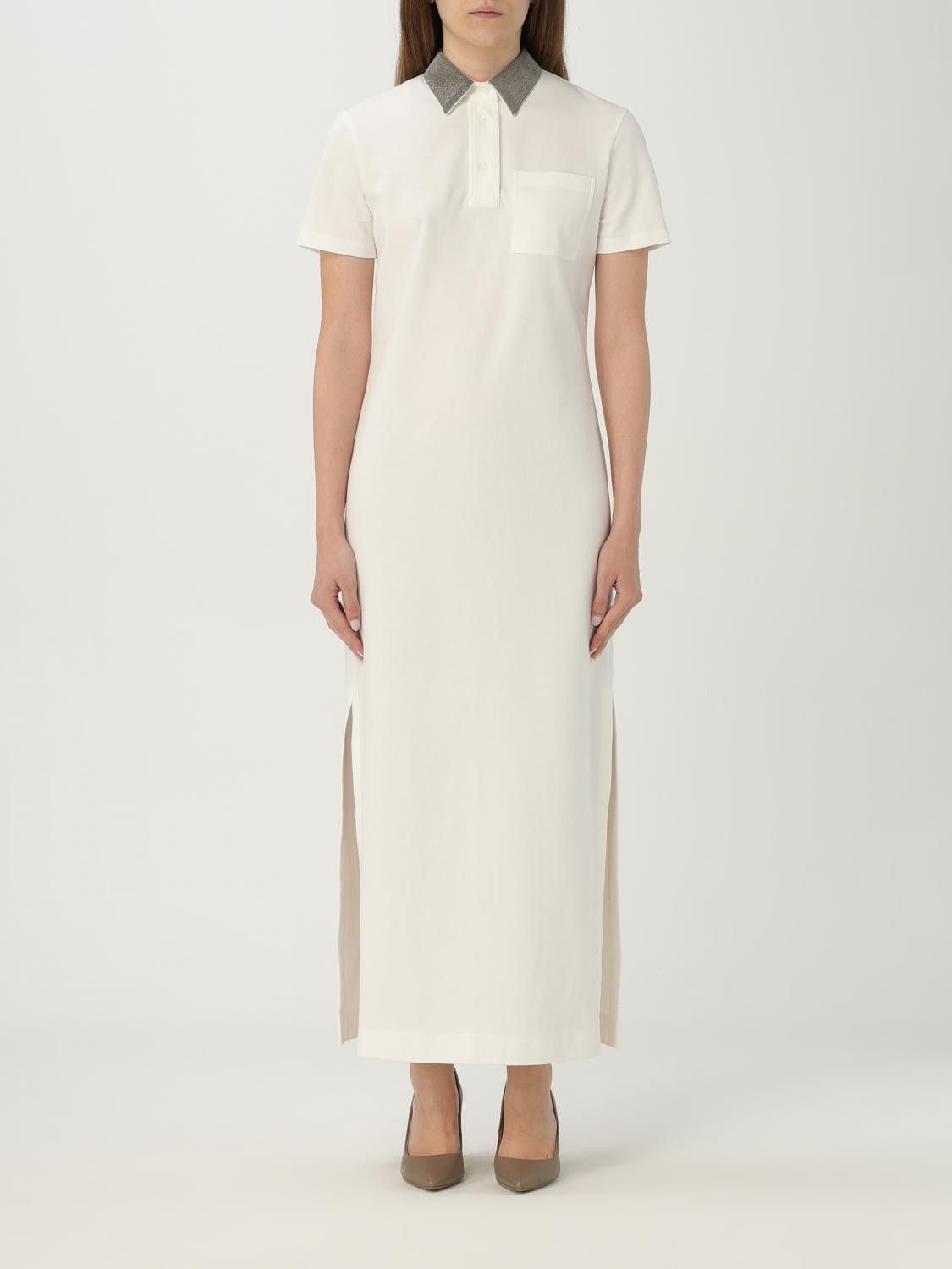 Brunello Cucinelli o1w1db10825 Dress in Light Beige Size S / US 4 / IT 40 - 1 Preview
