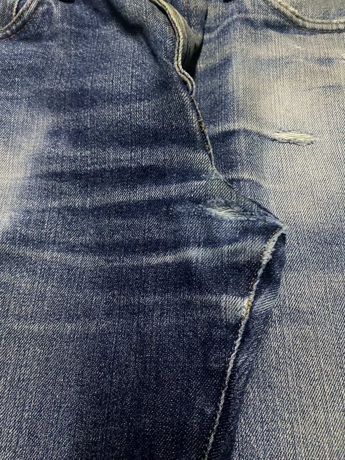 Japanese Brand Vintage Japanese Brand Sand Fade Wash Distressed Loose Jeans Size US 32 / EU 48 - 7 Thumbnail