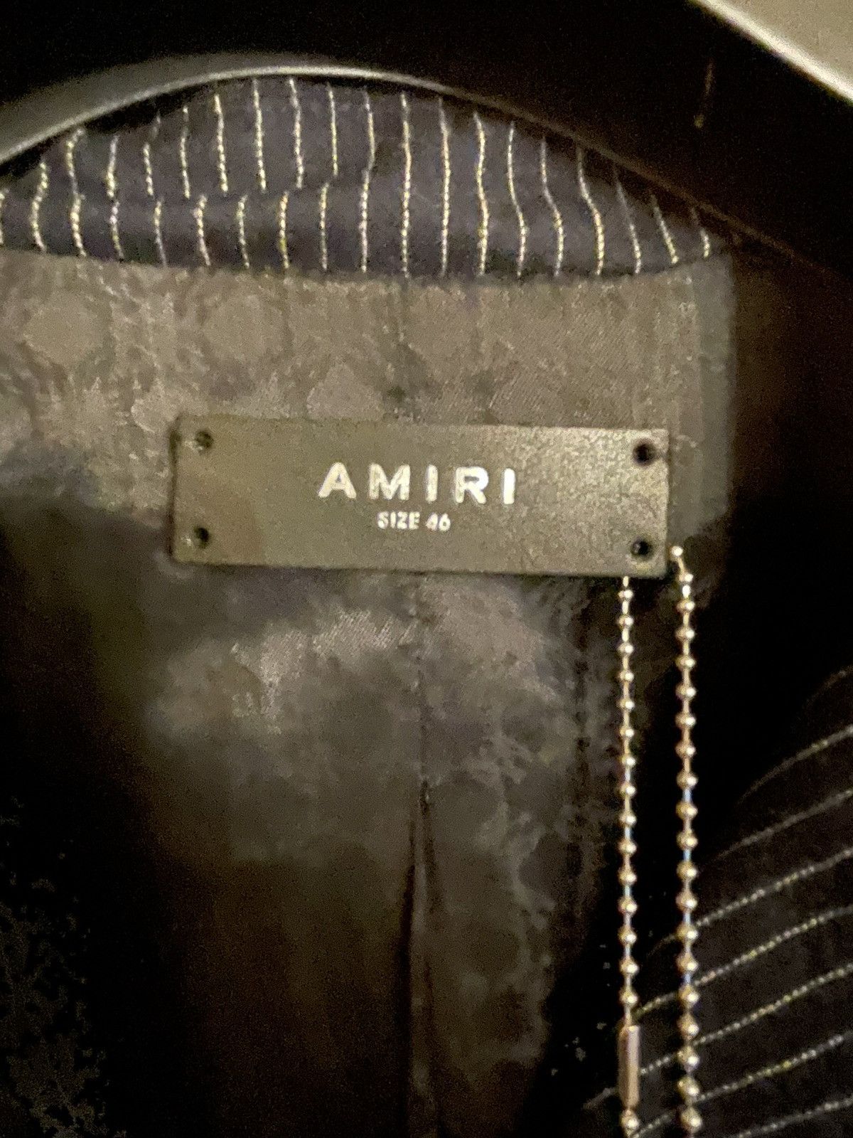 Amiri AMIRI PINSTRIPE CADET JACKET MIDNIGHT BLUE NEW SEASON. Size US S / EU 44-46 / 1 - 6 Thumbnail