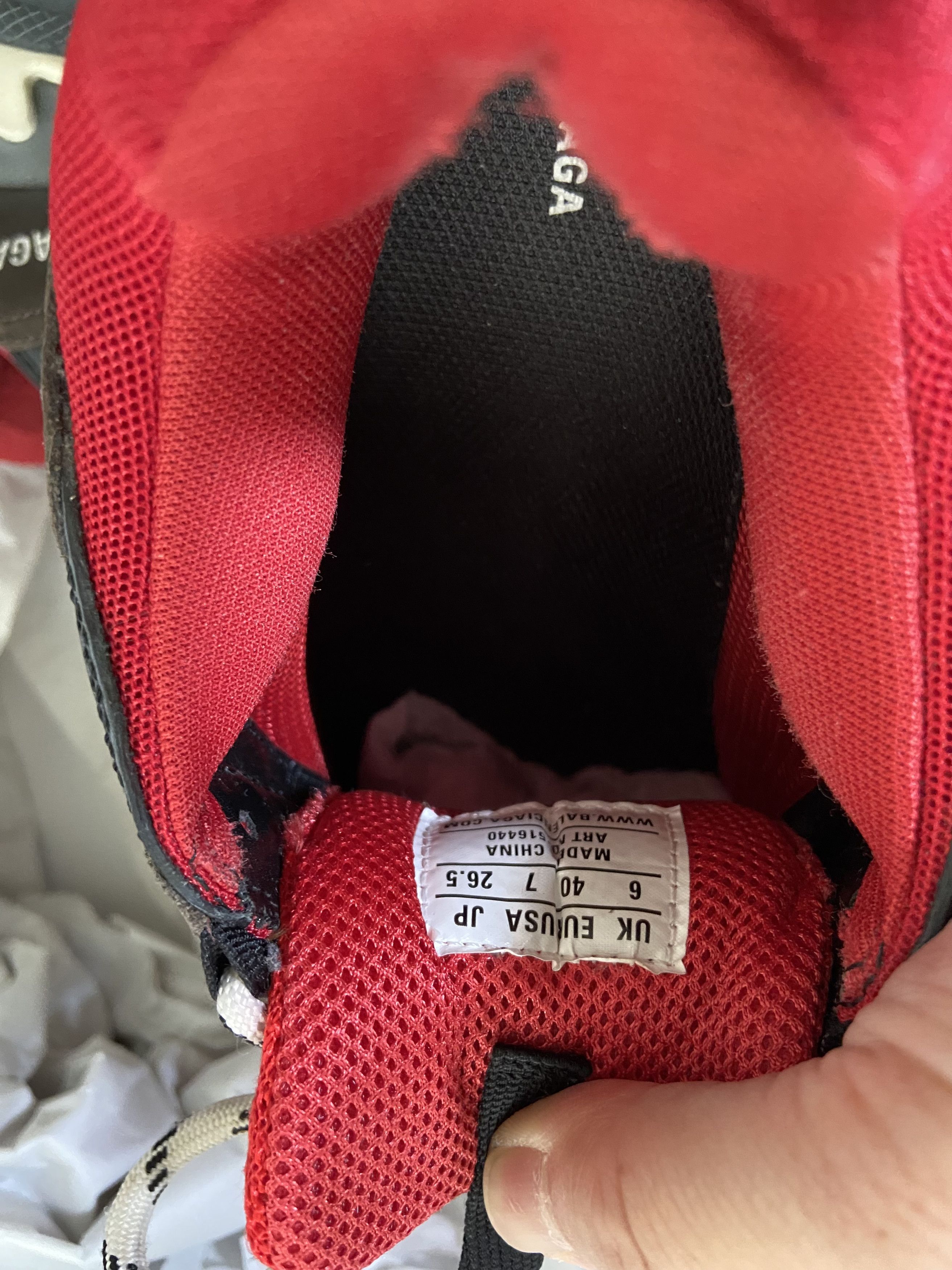 Balenciaga Balenciaga Triple S Sneaker Red Black OG version size 40 Size US 7 / EU 40 - 8 Thumbnail