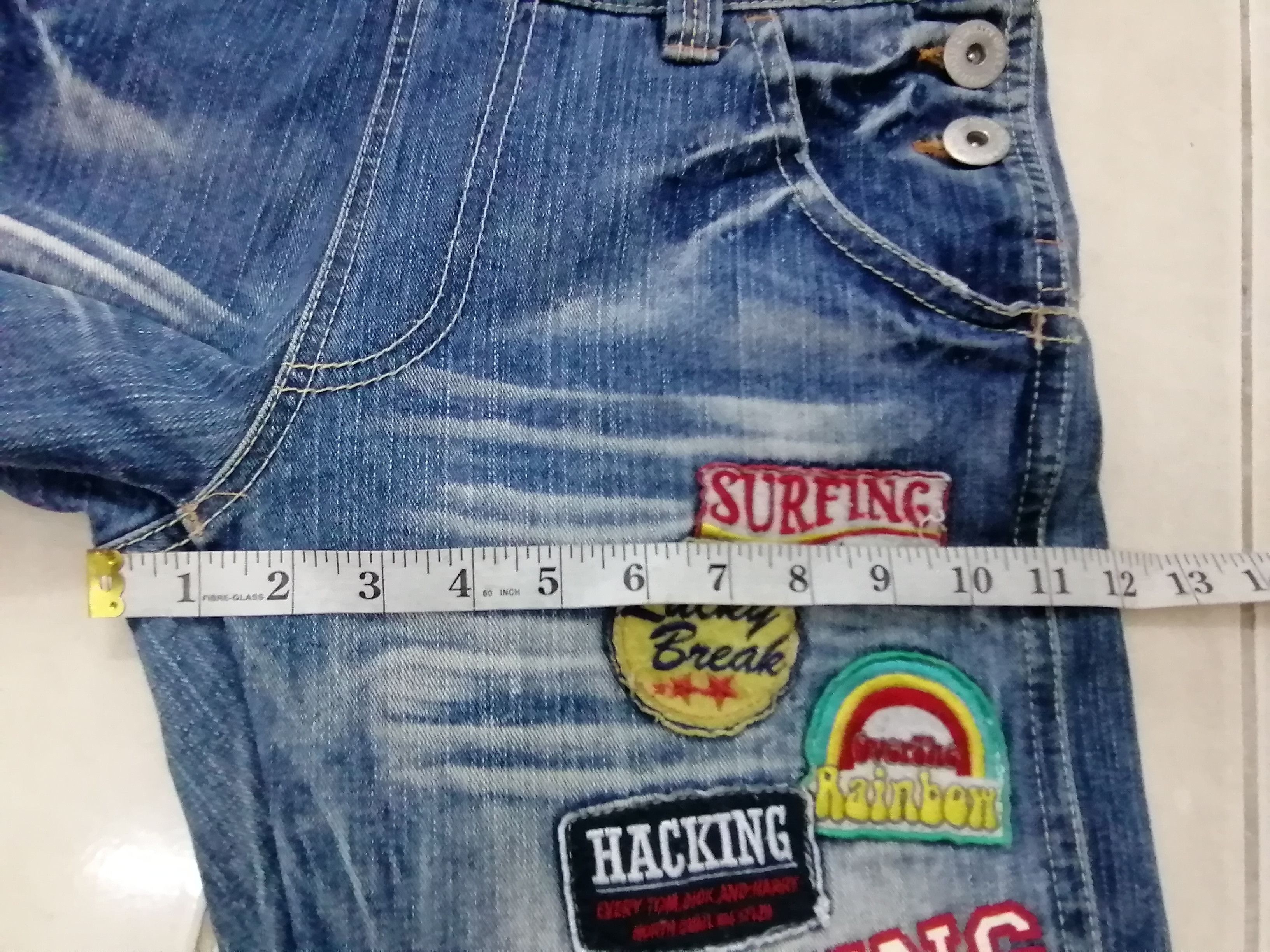 Japanese Brand Bluntly Japanese Overall Patch Denim Size US 33 - 22 Thumbnail