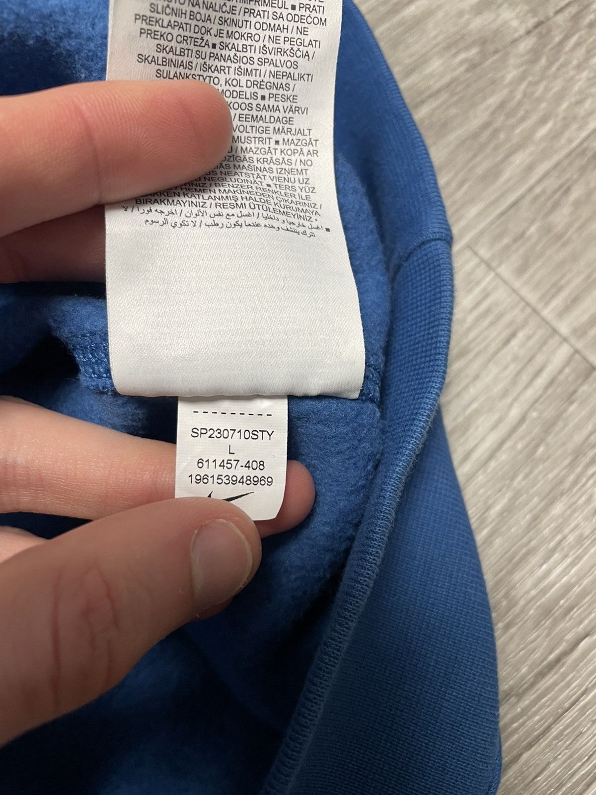 Nike Nike Swoosh Logo Blue Basic Hoodie Y2K Streetwear Size US L / EU 52-54 / 3 - 9 Thumbnail