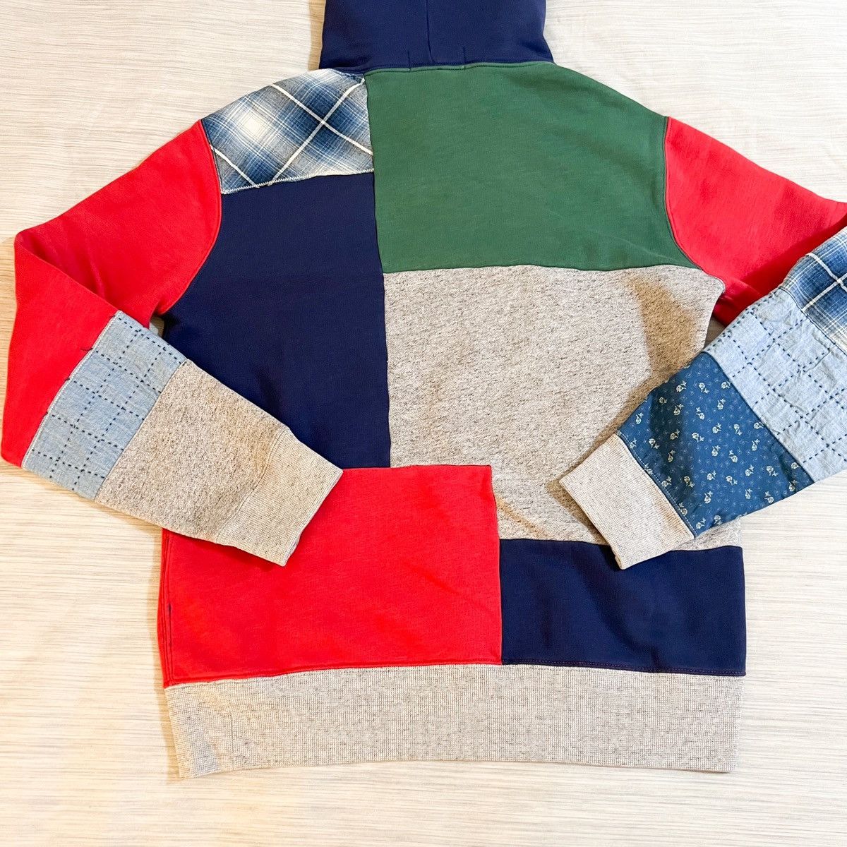 Polo Ralph Lauren Polo Ralph Lauren Patchwork pouch-pockets hoodie Americana Size US M / EU 48-50 / 2 - 13 Thumbnail