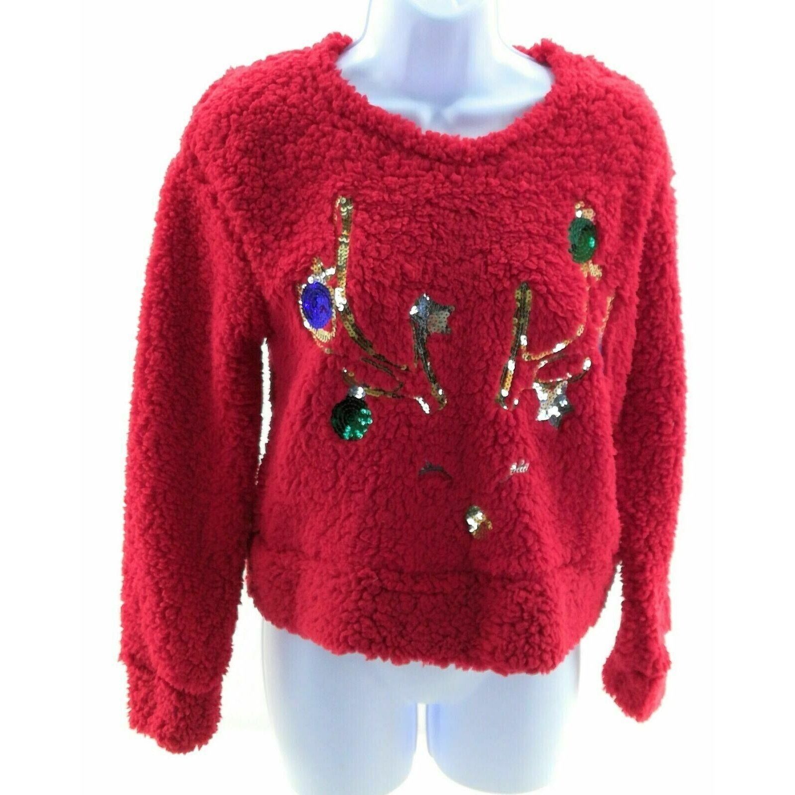 Other Wallflower Reindeer Red Christmas Pullover Top - Size Large Size L / US 10 / IT 46 - 1 Thumbnail
