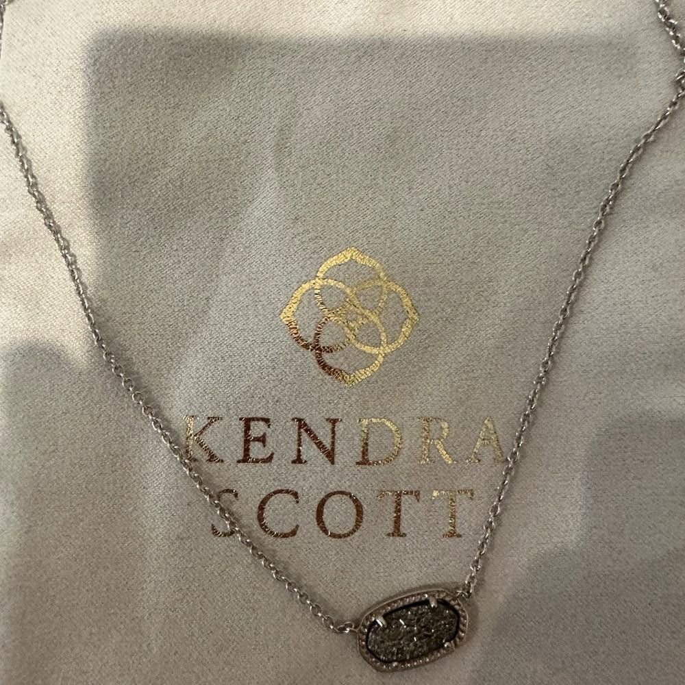 Kendra Scott Kendra Scott Elisa Platinum Drusy Silver Chain Necklace Size ONE SIZE - 7 Thumbnail