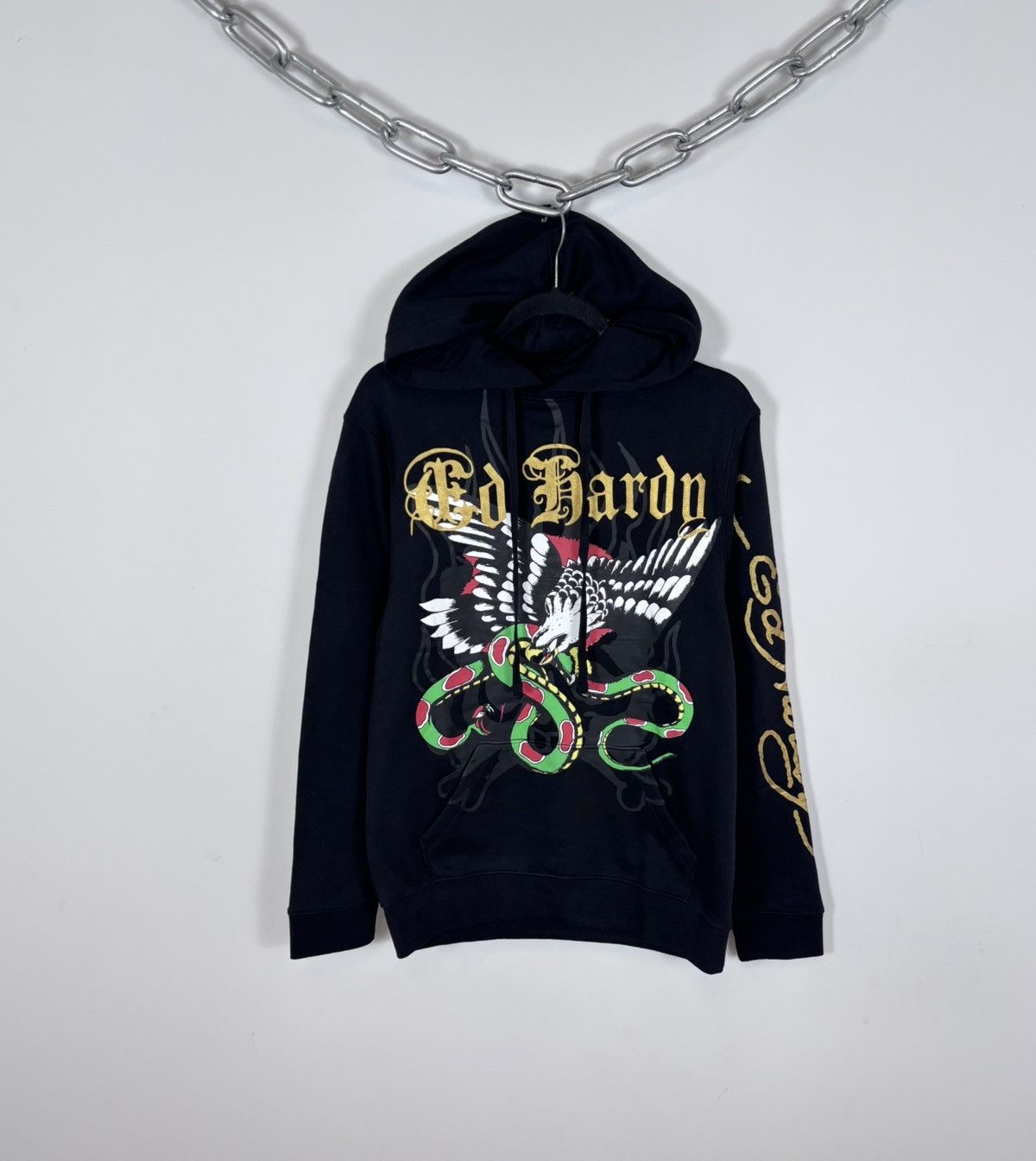 Ed Hardy Ed Hardy NWT Eagle Snake Tattoo Logo Y2K Hype Black Hoodie Size US S / EU 44-46 / 1 - 1 Thumbnail