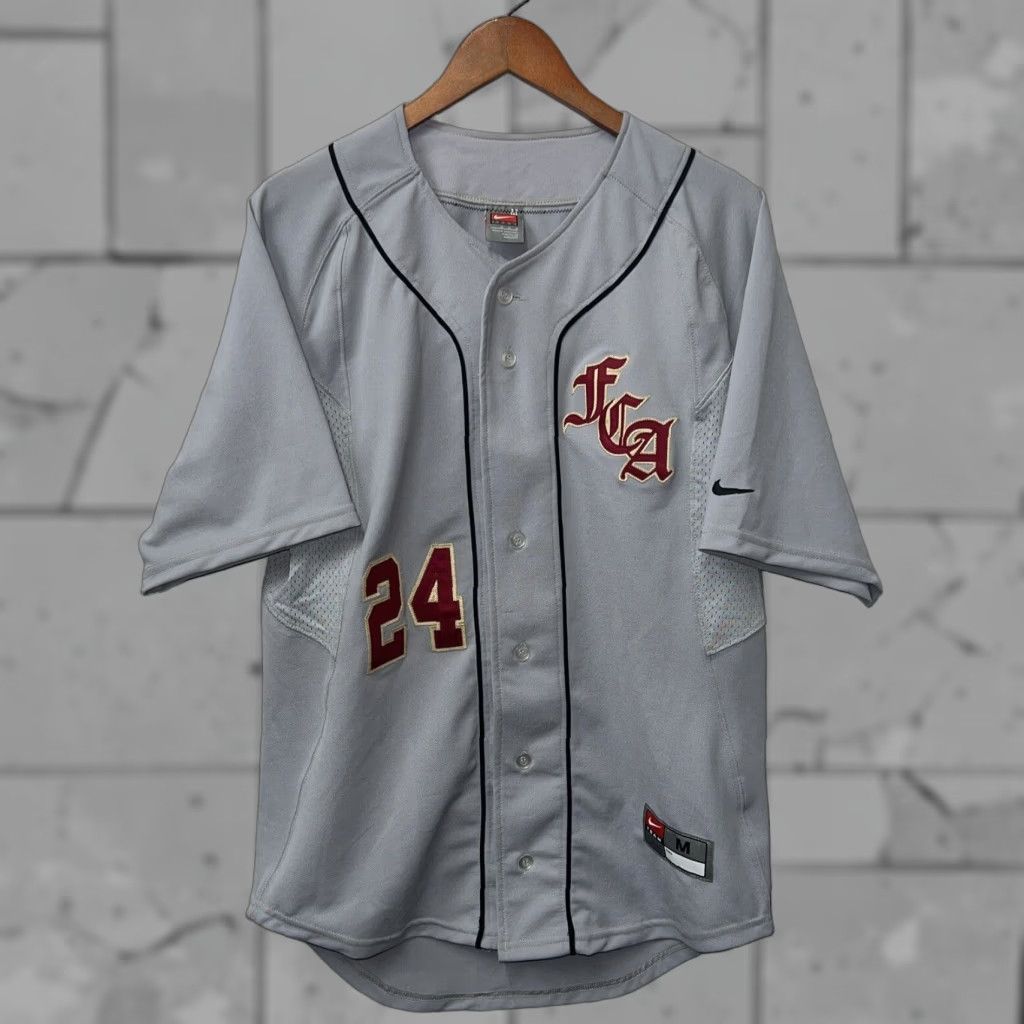 Nike VINTAGE Nike Baseball Jersey Gray #24 Mens Size M Size US M / EU 48-50 / 2 - 1 Thumbnail
