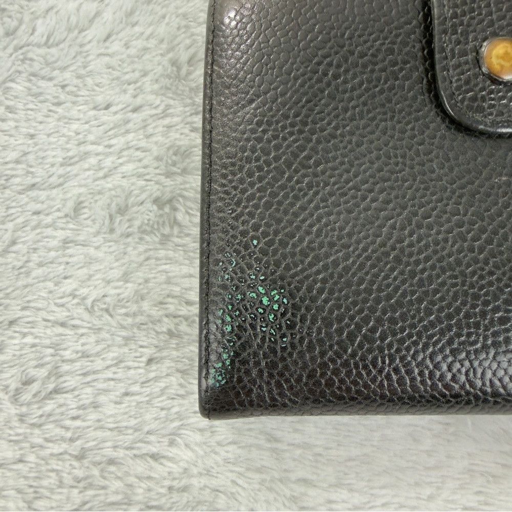 Chanel Chanel CC Logo Grained Calfskin Bifold Wallet Black Authent Size ONE SIZE - 8 Thumbnail
