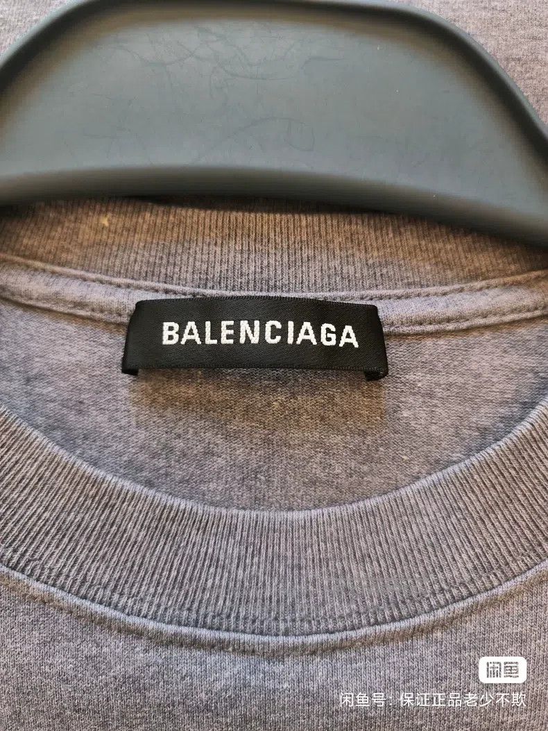 Balenciaga Balenciaga Front LOGO Embroidered Back Hexagram Print Grey Size US XXS / EU 40 - 6 Thumbnail