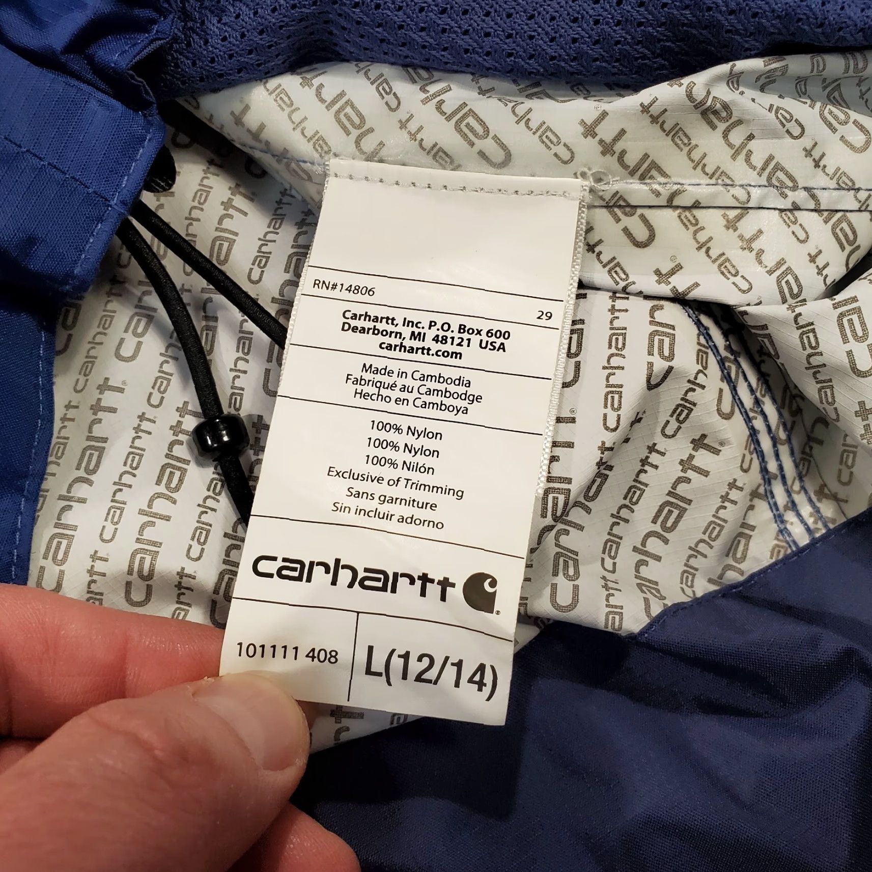Carhartt Carhartt Jacket Womens Large Blue Storm Defender Waterproof Hooded Mountrail Size L / US 10 / IT 46 - 6 Thumbnail