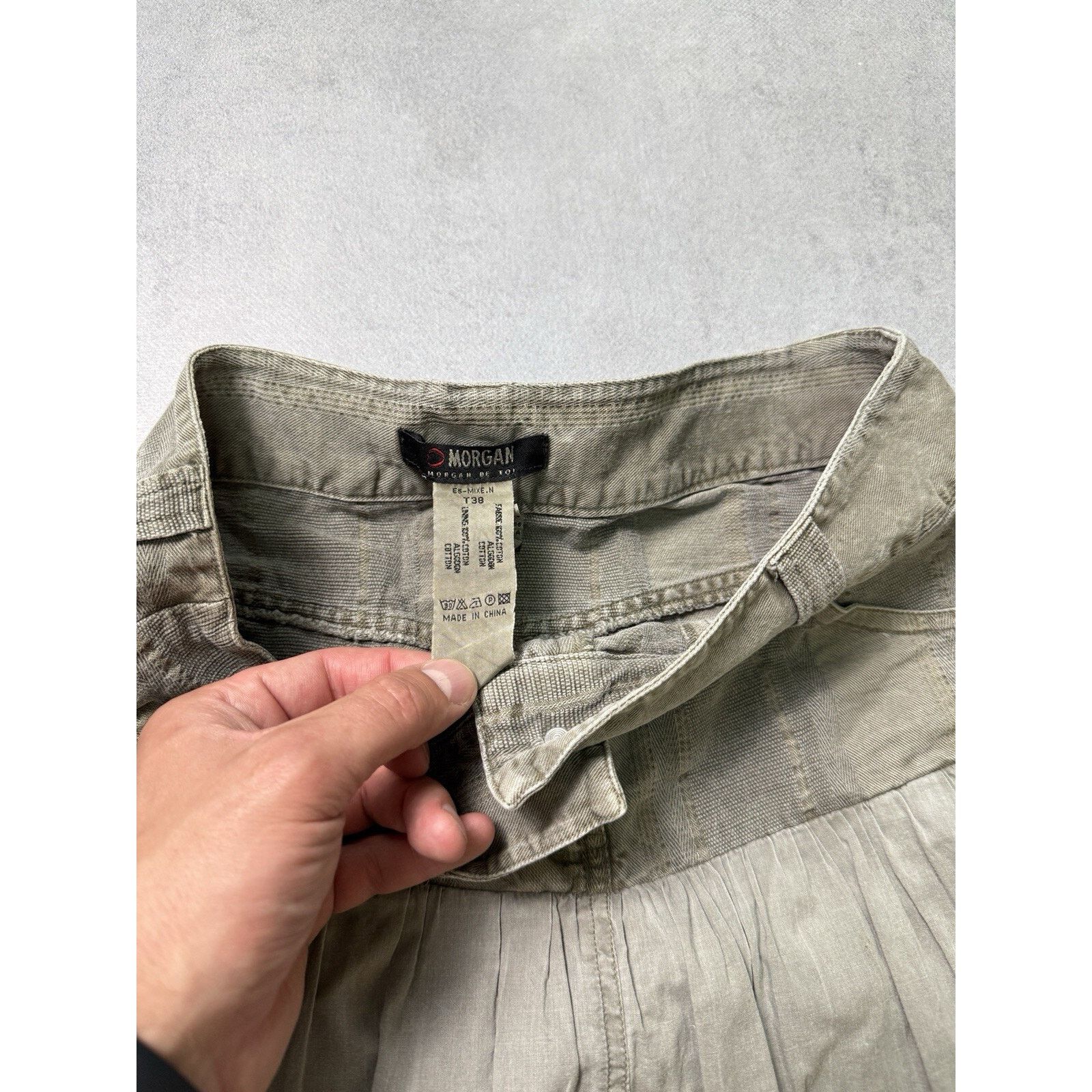 Designer × Morgan Homme Vintage Morgan de Toi Skirt Avant Garde Size 38 Beige Size 27" / US 4 / IT 40 - 11 Thumbnail