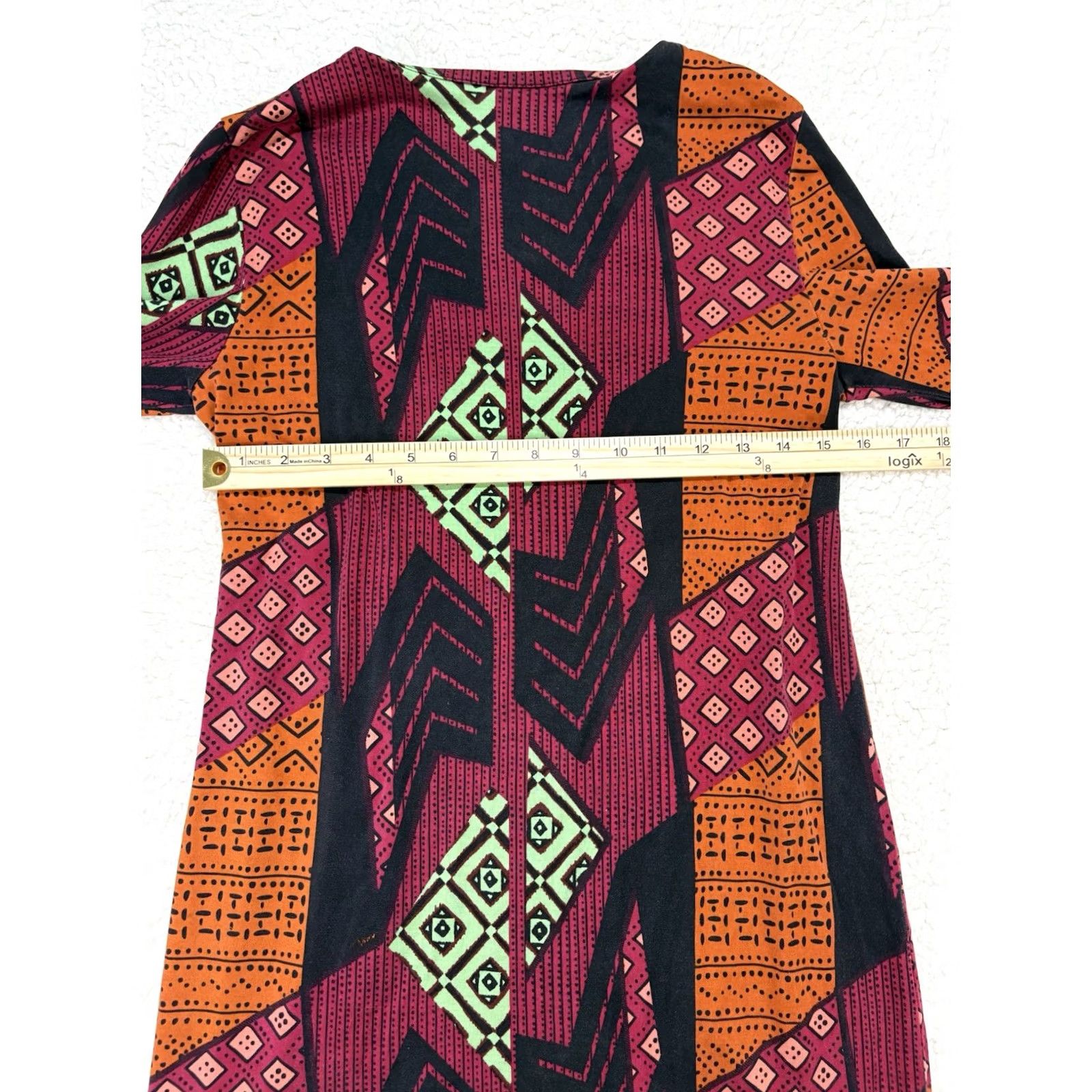 Diane von Furstenberg Diane von Furstenberg Silk Mini Dress Womens 6 Mixed Print Geometric 3/4 Sleeve Size M / US 6-8 / IT 42-44 - 6 Thumbnail