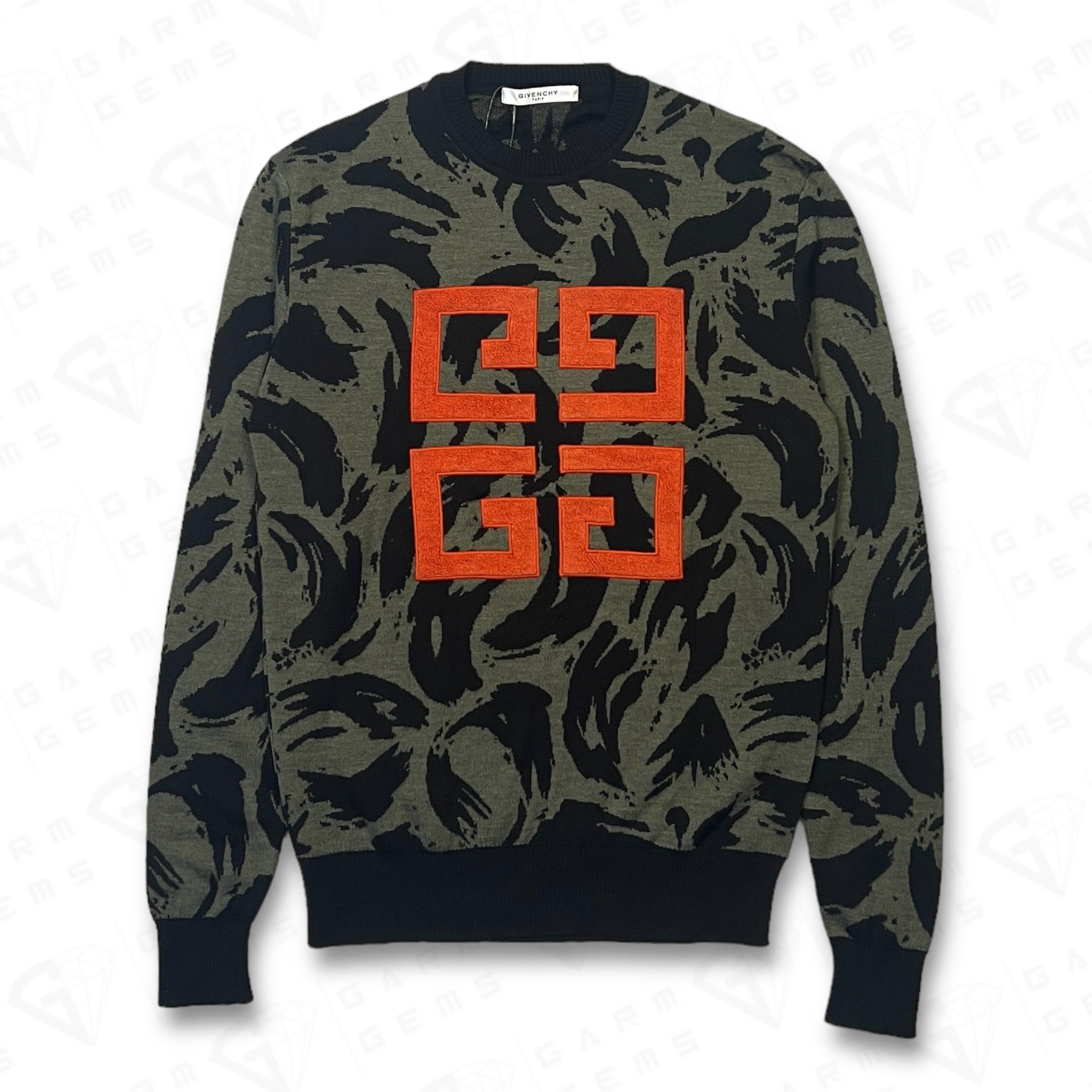 Givenchy Givenchy Camo Intarsia Knit Wool Jumper Size US S / EU 44-46 / 1 - 1 Thumbnail