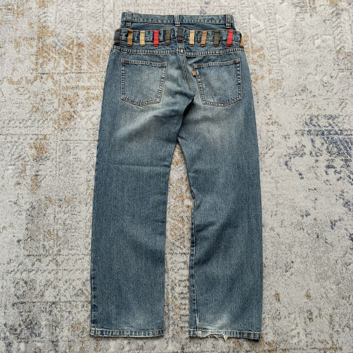 Japanese Brand 2000s Japanese Brand Amore Puro Double Waist Jeans Size US 30 / EU 46 - 7 Thumbnail