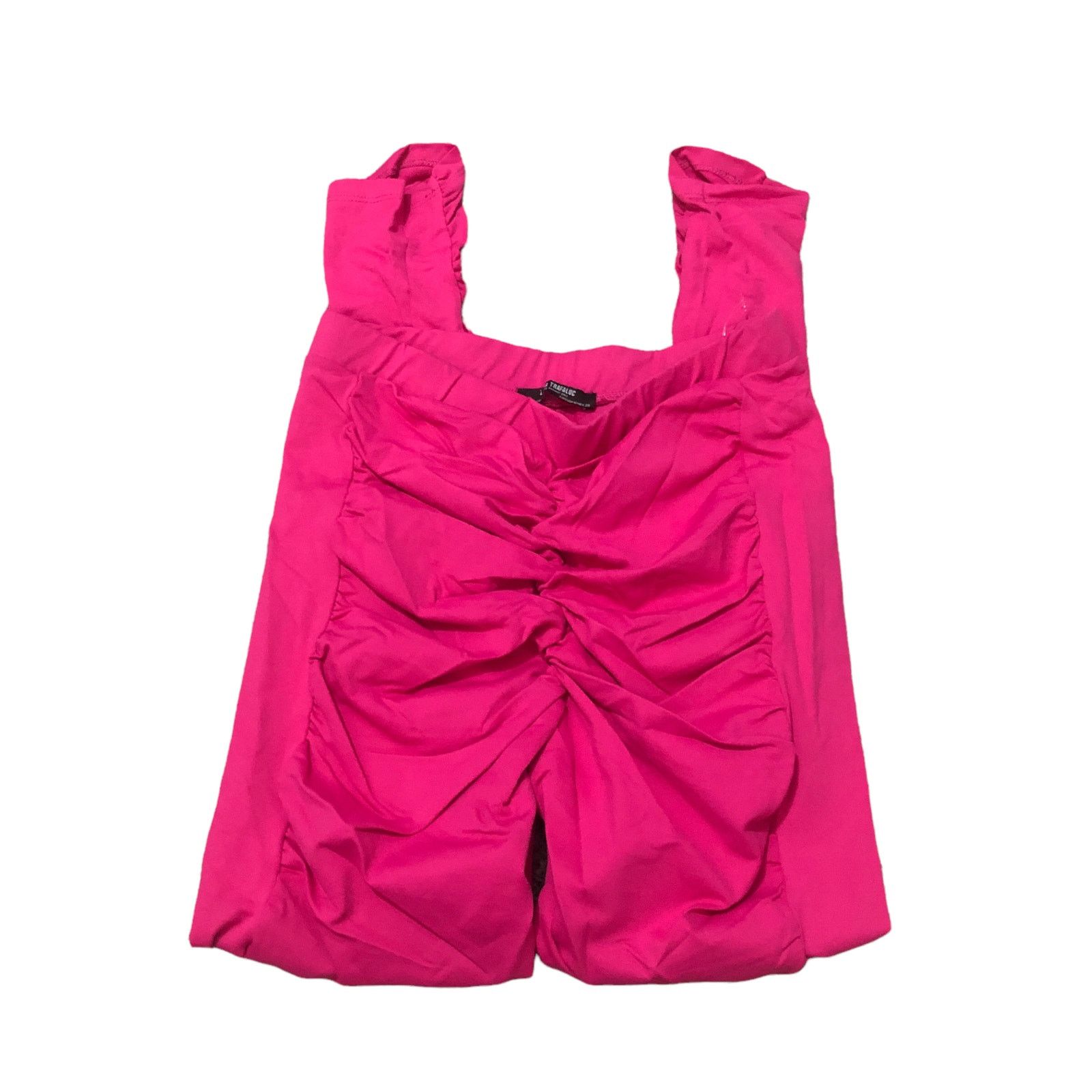 Zara Zara Hot Pink Leggings Pull On Pants Stretch Ruched Front Size 32" / US 10 / IT 46 - 1 Thumbnail
