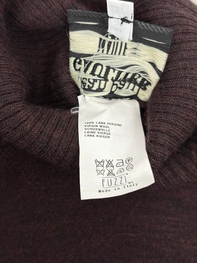 Jean Paul Gaultier 2000s Jean Paul Gaultier Asymetrical Burgundy Turtleneck Size S / US 4 / IT 40 - 10 Thumbnail