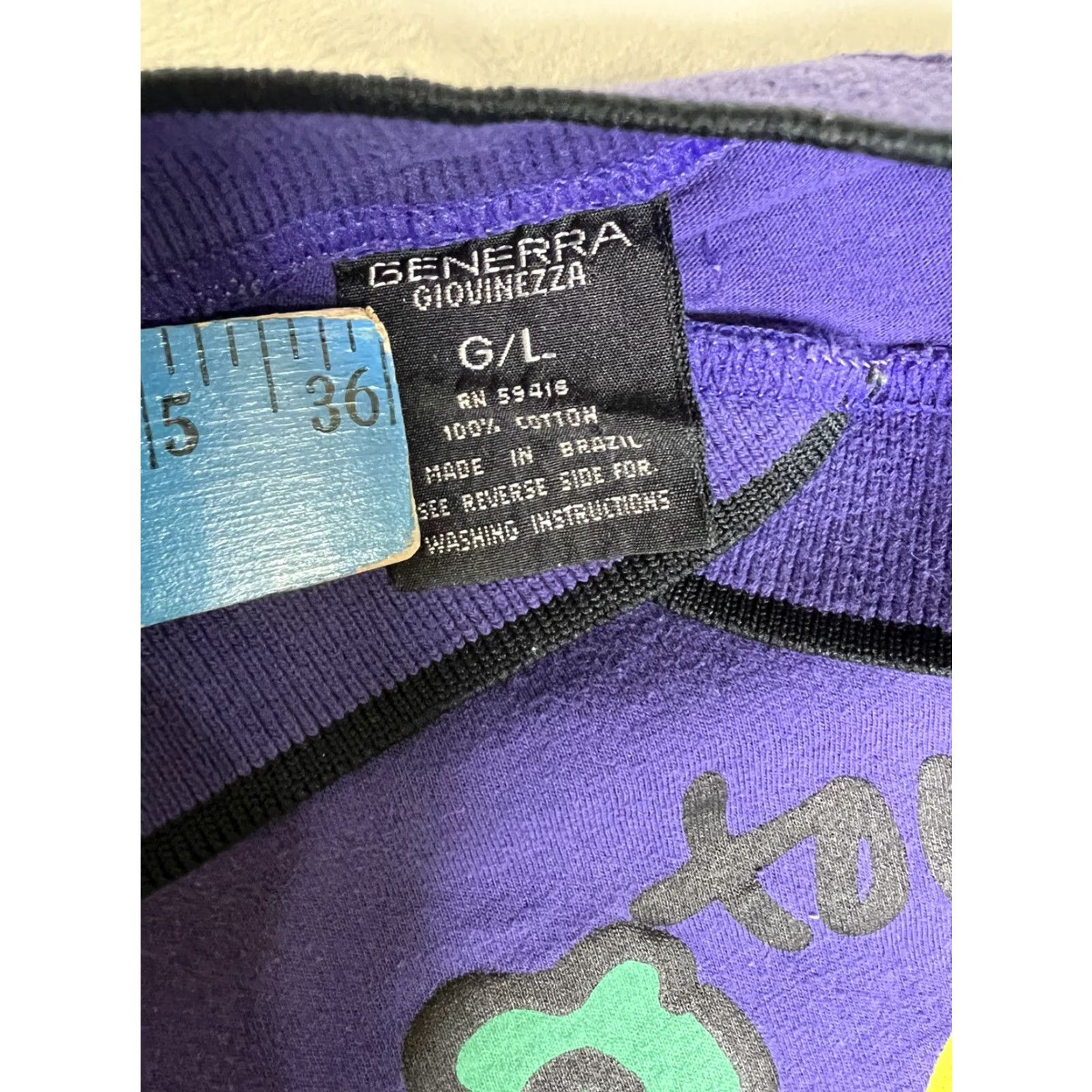 Vintage VINTAGE Generra Giovinezza Women’s T-Shirt L Purple Tout Le Jour Shirt Women L Purple V-Neck Short Sleeve Mens? wait. Size L / US 10 / IT 46 - 5 Thumbnail