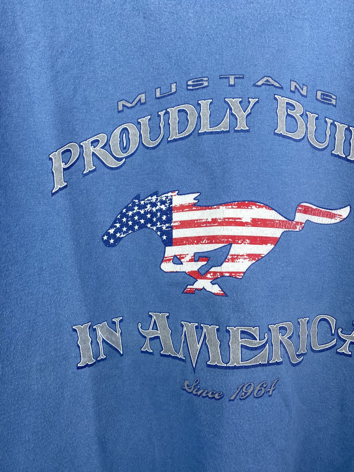 Other × Vintage 00s vntg MUSTANG PROUDLY BUILT IN AMERICA Racing Art shirt Size US XL / EU 56 / 4 - 4 Thumbnail