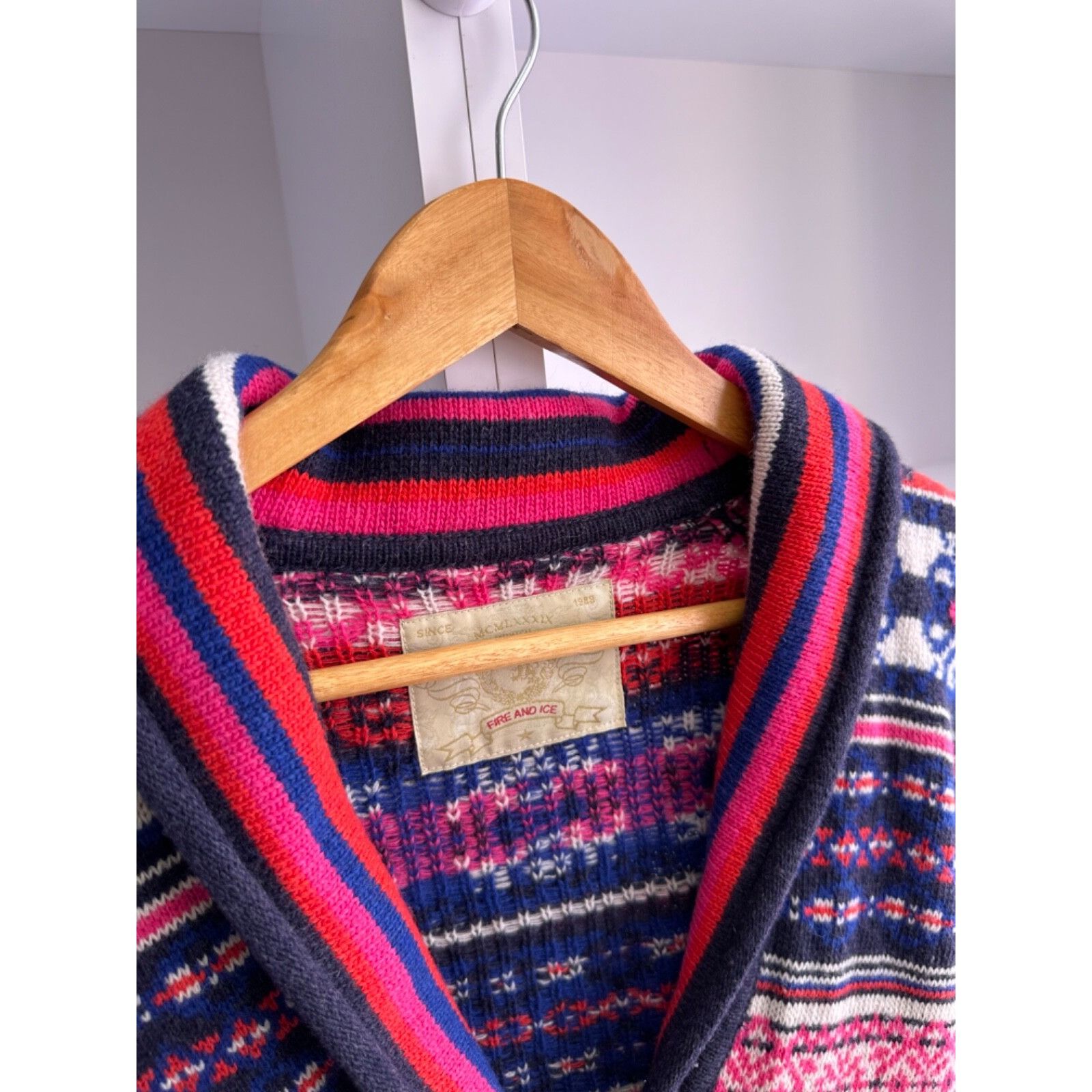 Bogner VTG Bogner Fire+Ice Woman Wool Multicolored Cardigan Sweater Size M / US 6-8 / IT 42-44 - 5 Thumbnail