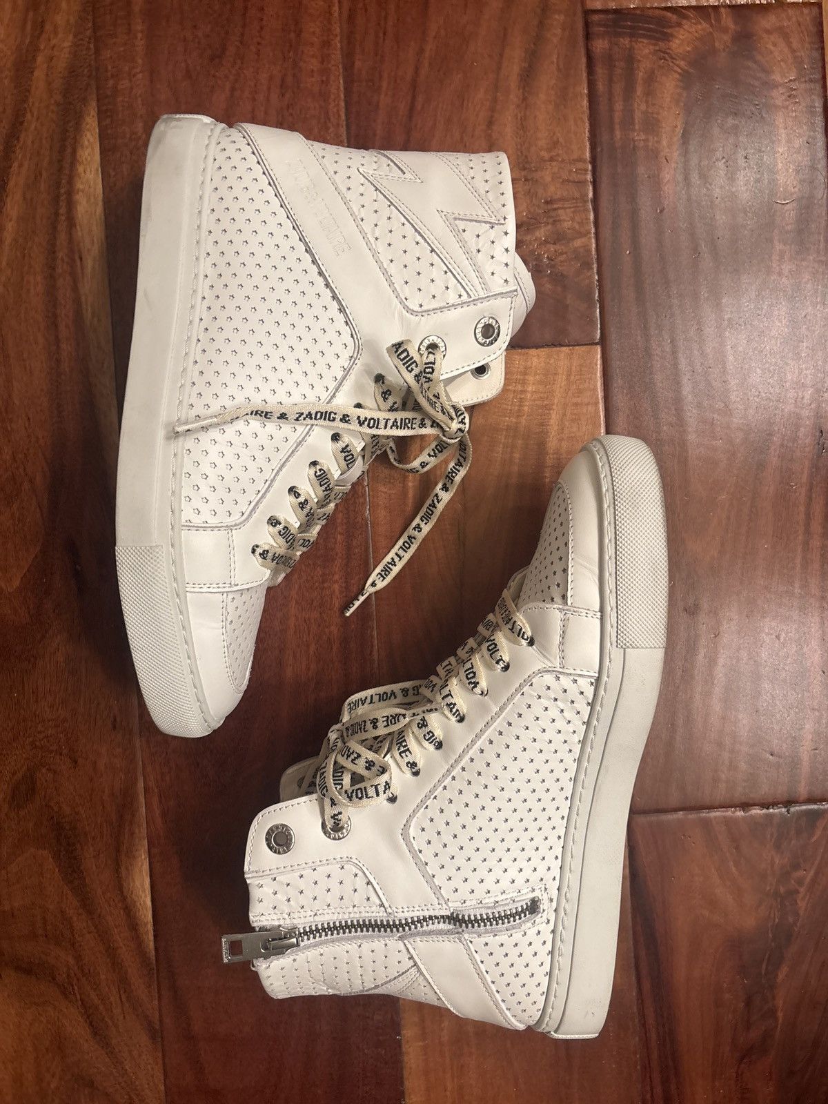 Zadig & Voltaire Zadig & Voltaire White High Tops Size US 8 / IT 38 - 3 Thumbnail
