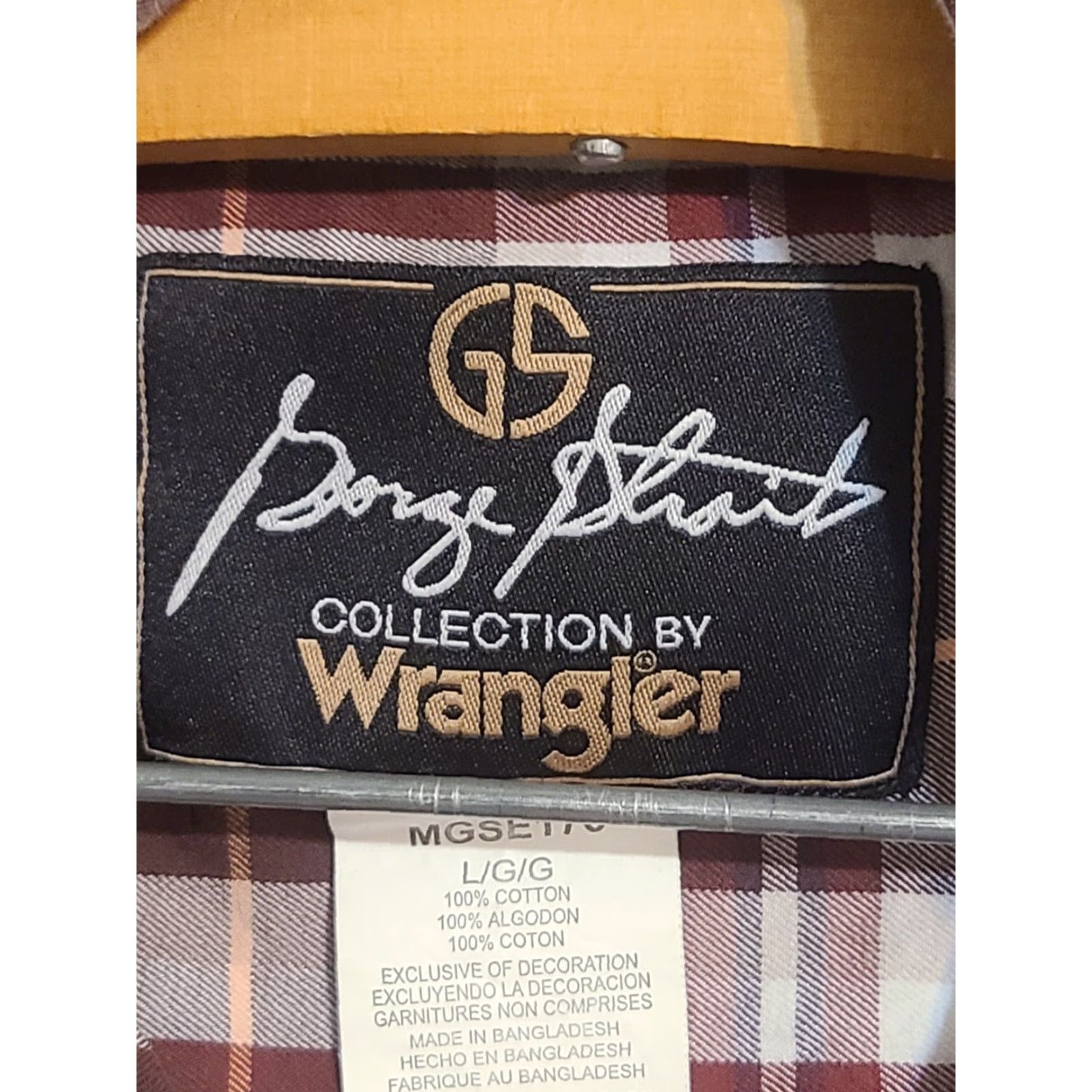 Wrangler VINTAGE Wrangler George Strait Button Up Shirt Large Adult Red Plaid Pocket Mens Size US L / EU 52-54 / 3 - 3 Thumbnail