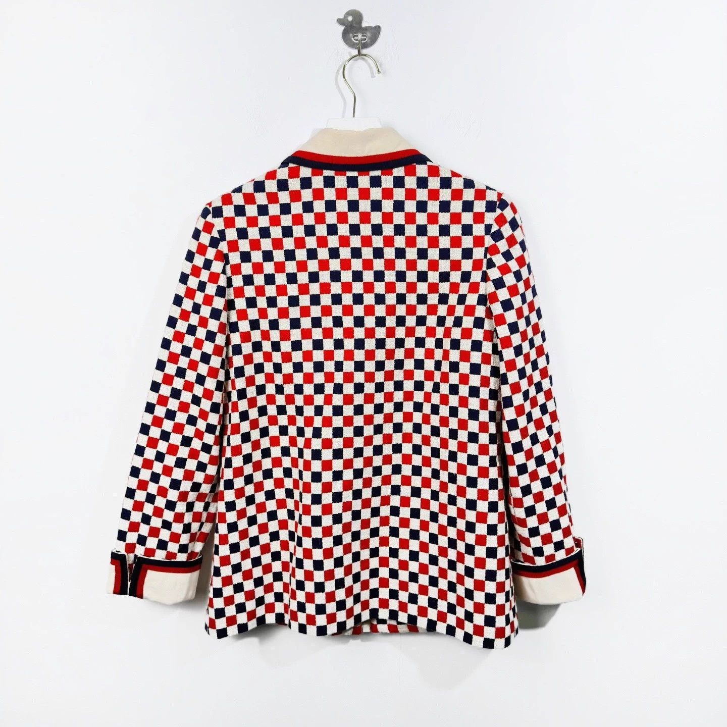 Gucci Gucci red white blue check GG logo collared jacket Size M / US 6-8 / IT 42-44 - 2 Thumbnail