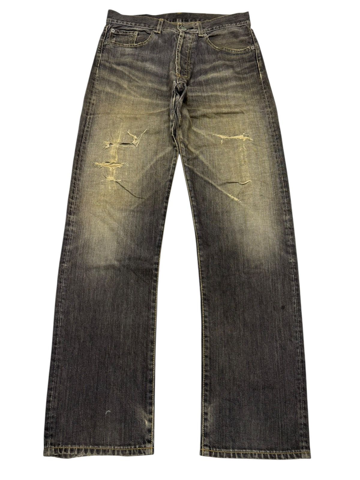 If Six Was Nine Scheme Warriors Made in Japan Rusty Mud Wash Distress Jeans Size US 31 - 1 Thumbnail