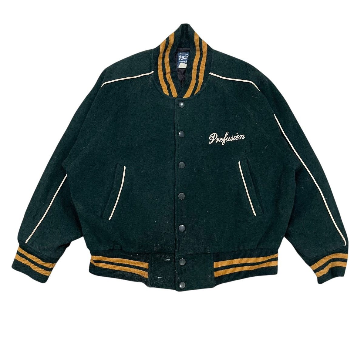 Sports Specialties Vintage Profusion Sportswear Snap Button Wool Bomber Jacket Size US M / EU 48-50 / 2 - 2 Thumbnail
