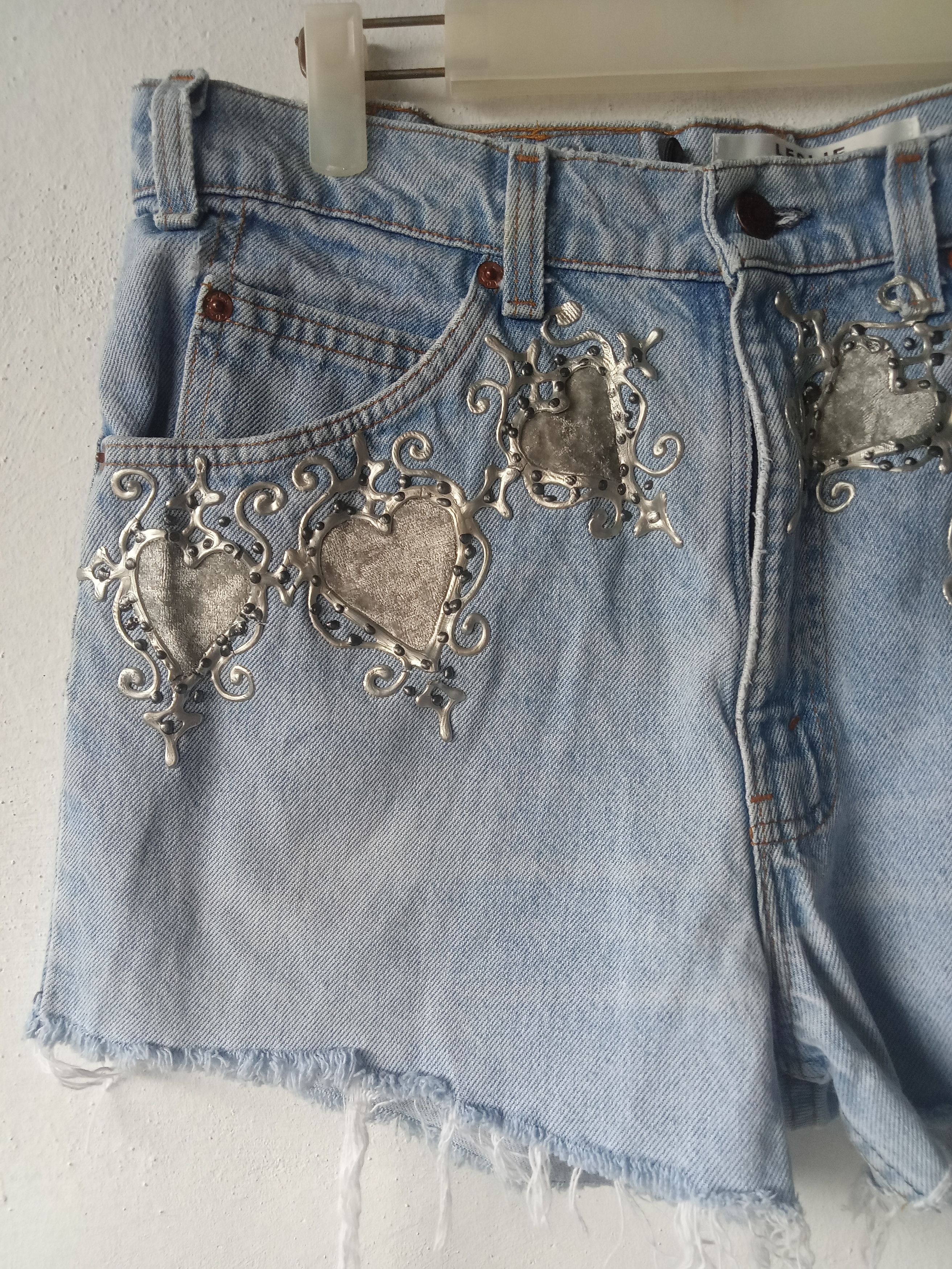 Levi's Vintage Clothing Vintage 90s Levis x Leslie Hamel Cut Off Jeans Size 33" - 3 Thumbnail