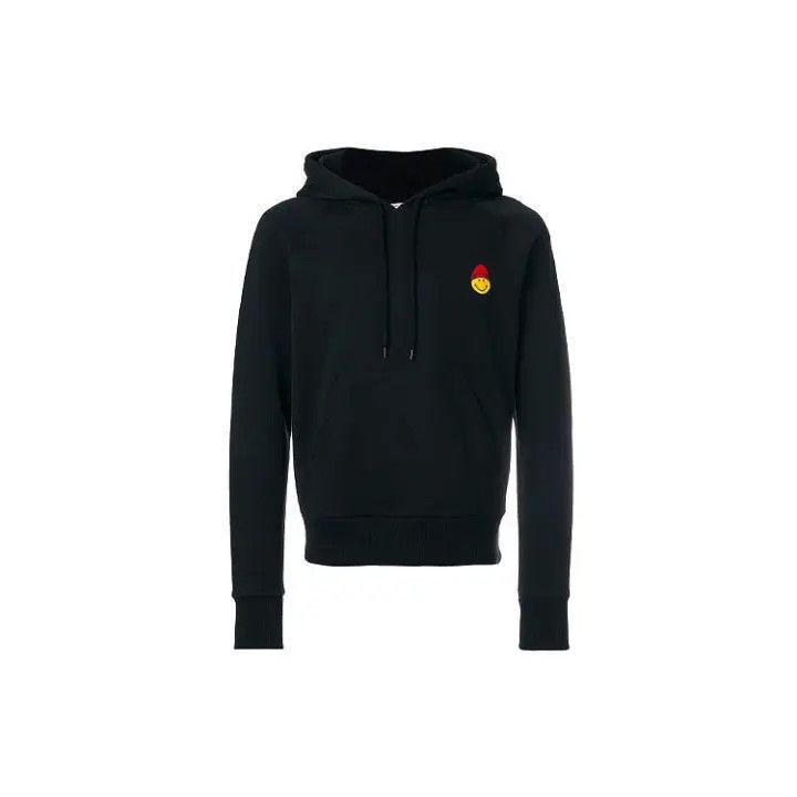 AMI Ami Paris Black Smiley Hoodie for Unisex -2507 Size US XL / EU 56 / 4 - 1 Thumbnail