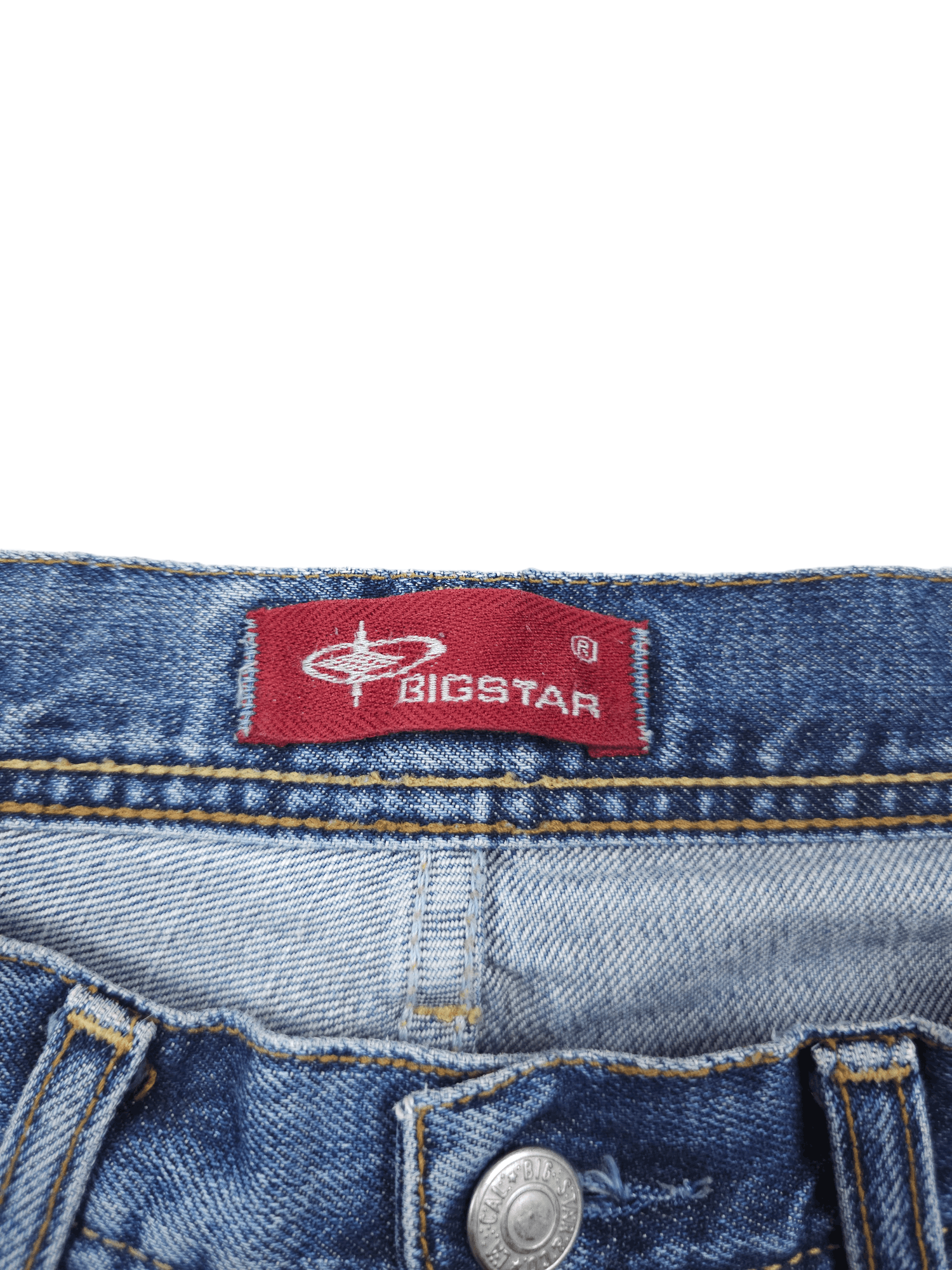Big Star × Vintage 💎 Size 34/32 80's Hippie Big Star Crazy Blue Flared Jeans Size US 34 / EU 50 - 17 Thumbnail